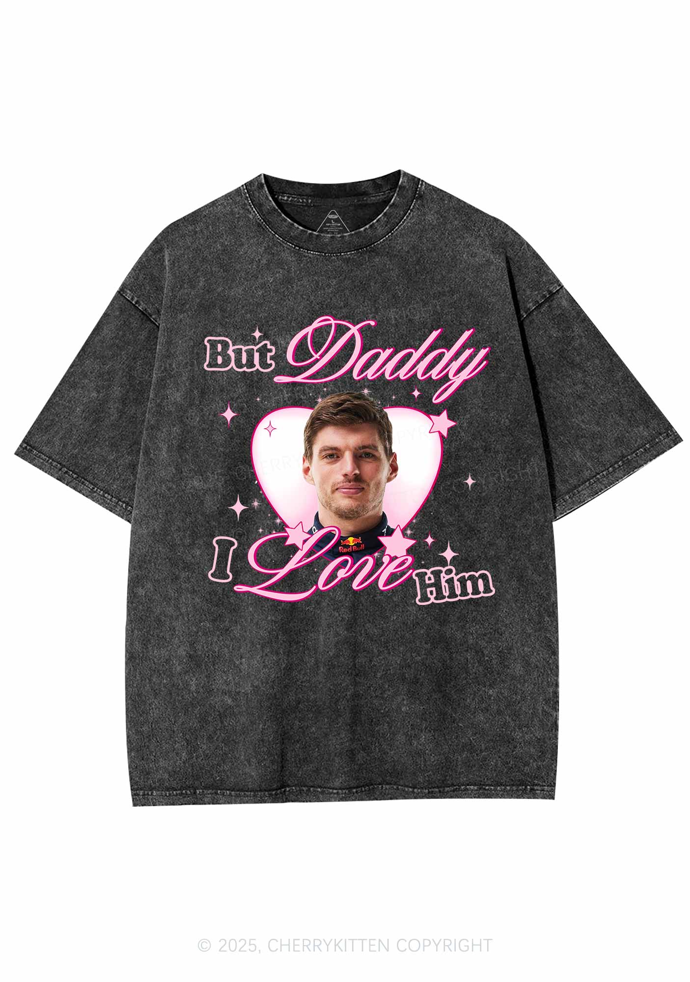 Daddy I Love The Driver Y2K Shirts Washed Tee Cherrykitten - Image 3