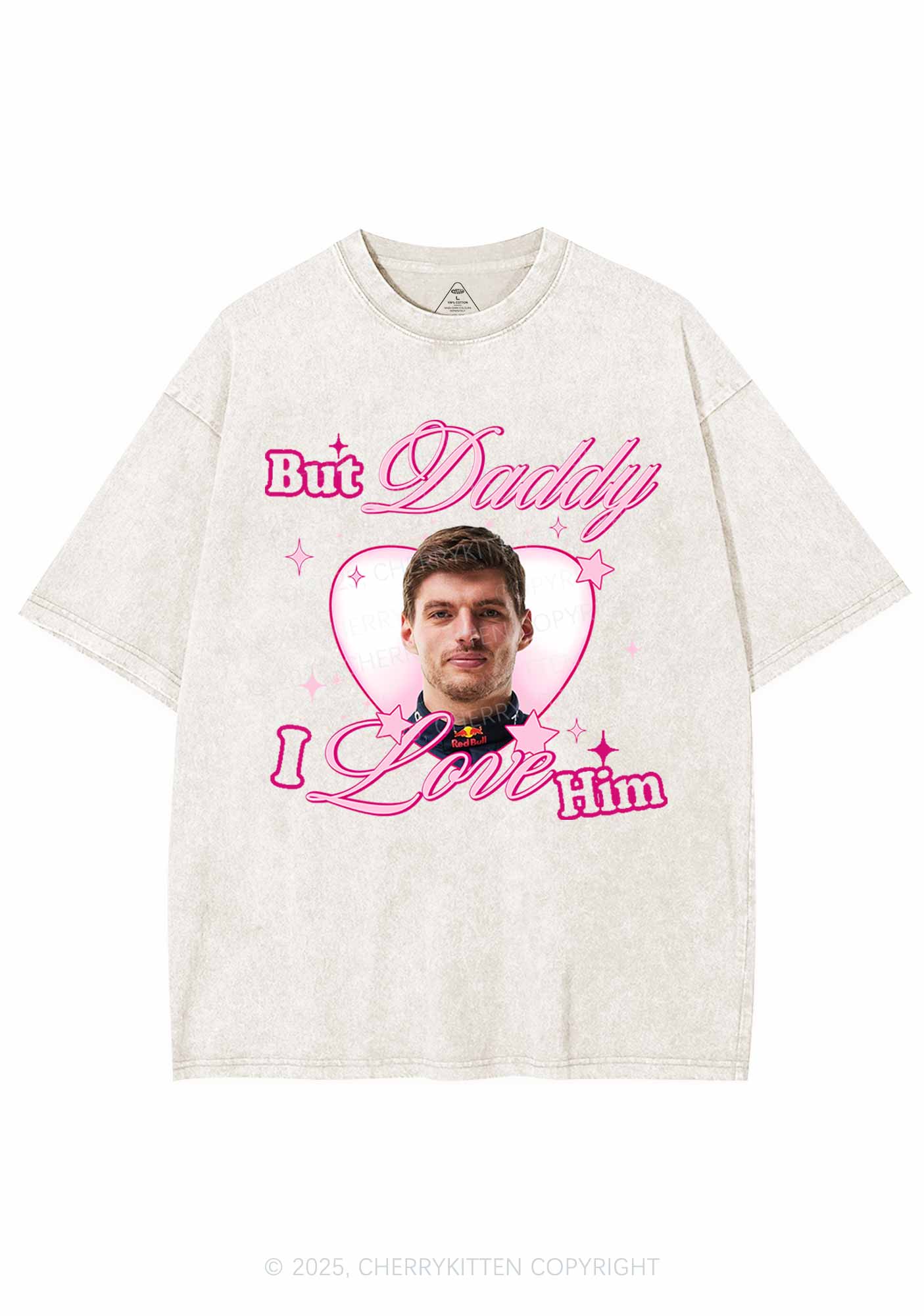 Daddy I Love The Driver Y2K Shirts Washed Tee Cherrykitten - Image 4