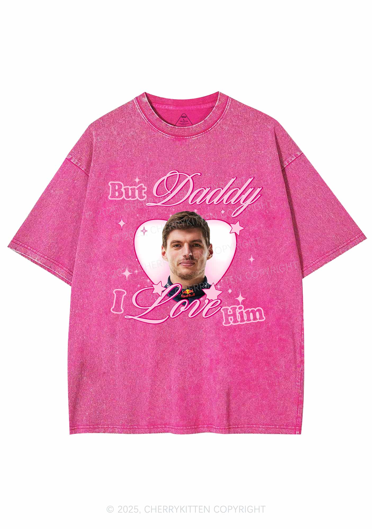 Daddy I Love The Driver Y2K Shirts Washed Tee Cherrykitten - Image 5