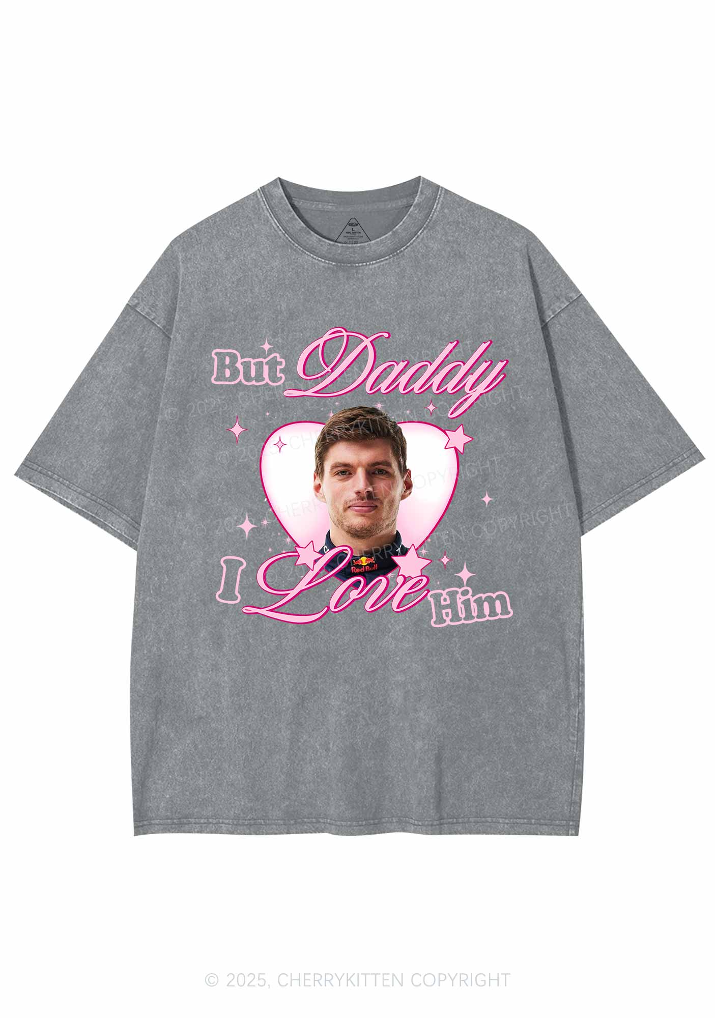 Daddy I Love The Driver Y2K Shirts Washed Tee Cherrykitten - Image 6