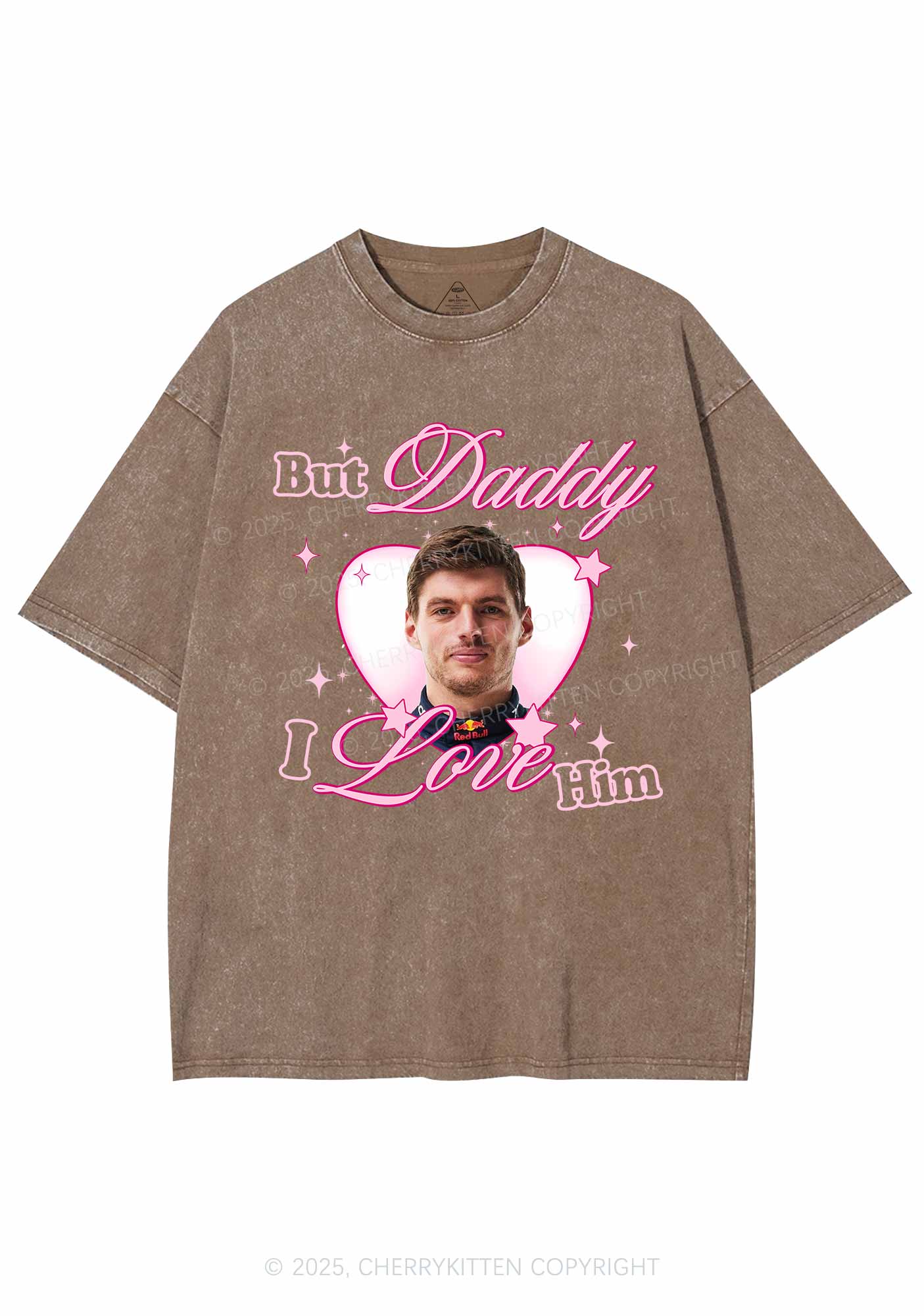 Daddy I Love The Driver Y2K Shirts Washed Tee Cherrykitten - Image 7