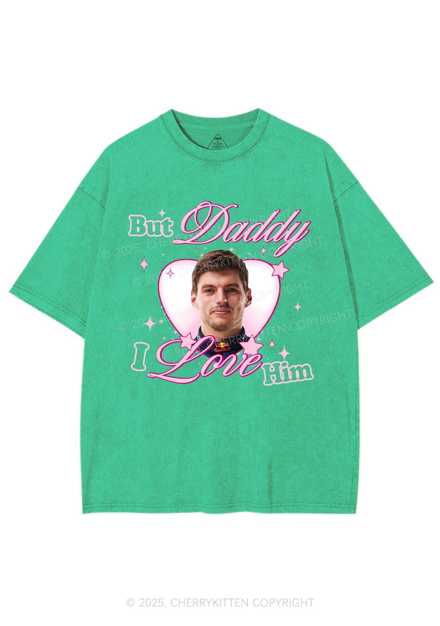 Daddy I Love The Driver Y2K Shirts Washed Tee Cherrykitten - Image 8