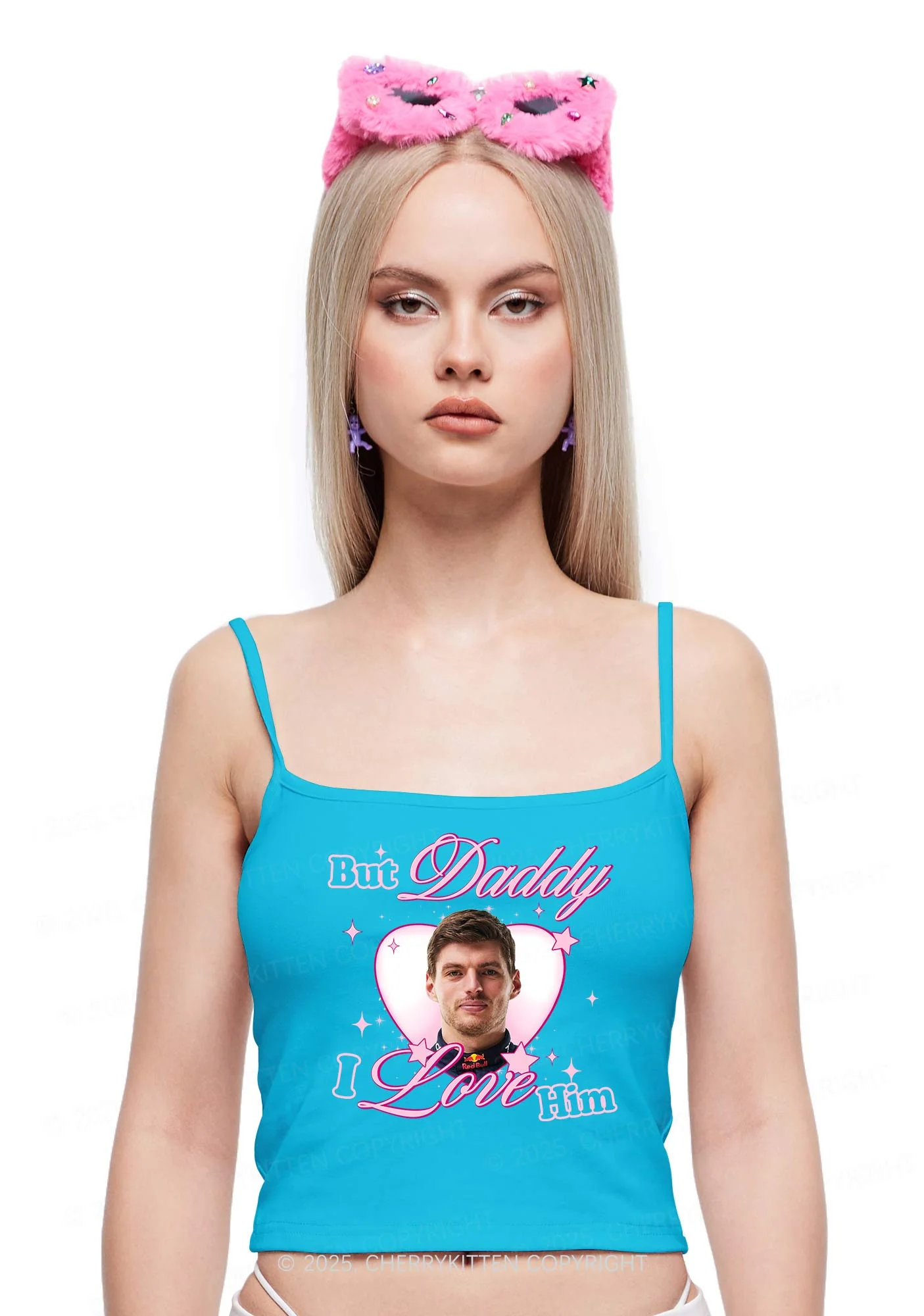 Daddy I Love The Driver Y2K Spaghetti Strap Cami Cherrykitten - Image 2