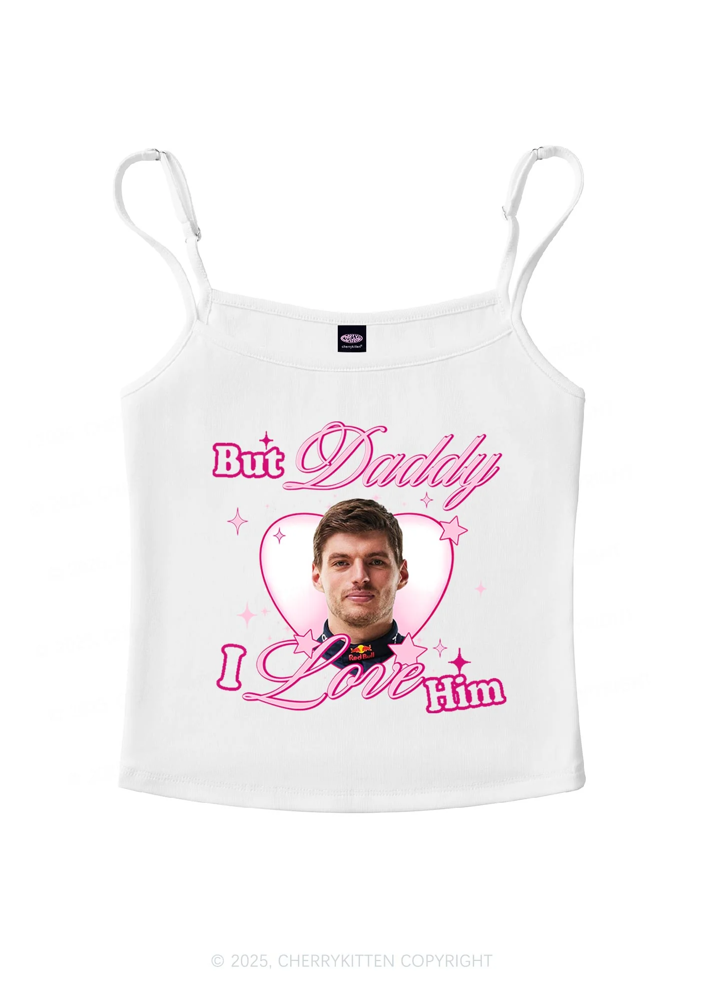 Daddy I Love The Driver Y2K Spaghetti Strap Cami Cherrykitten - Image 3