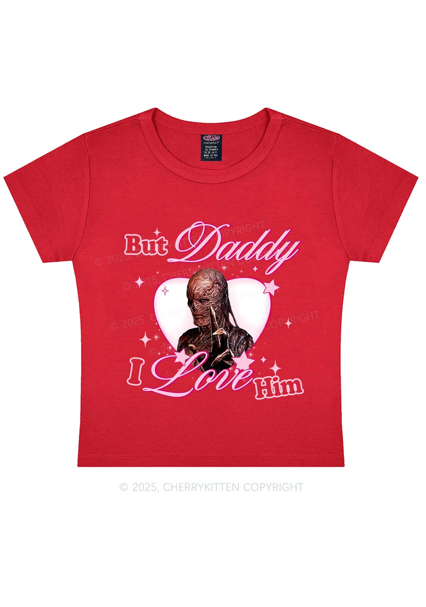 Daddy I Love VN Y2K Baby Tee Cherrykitten - Image 6