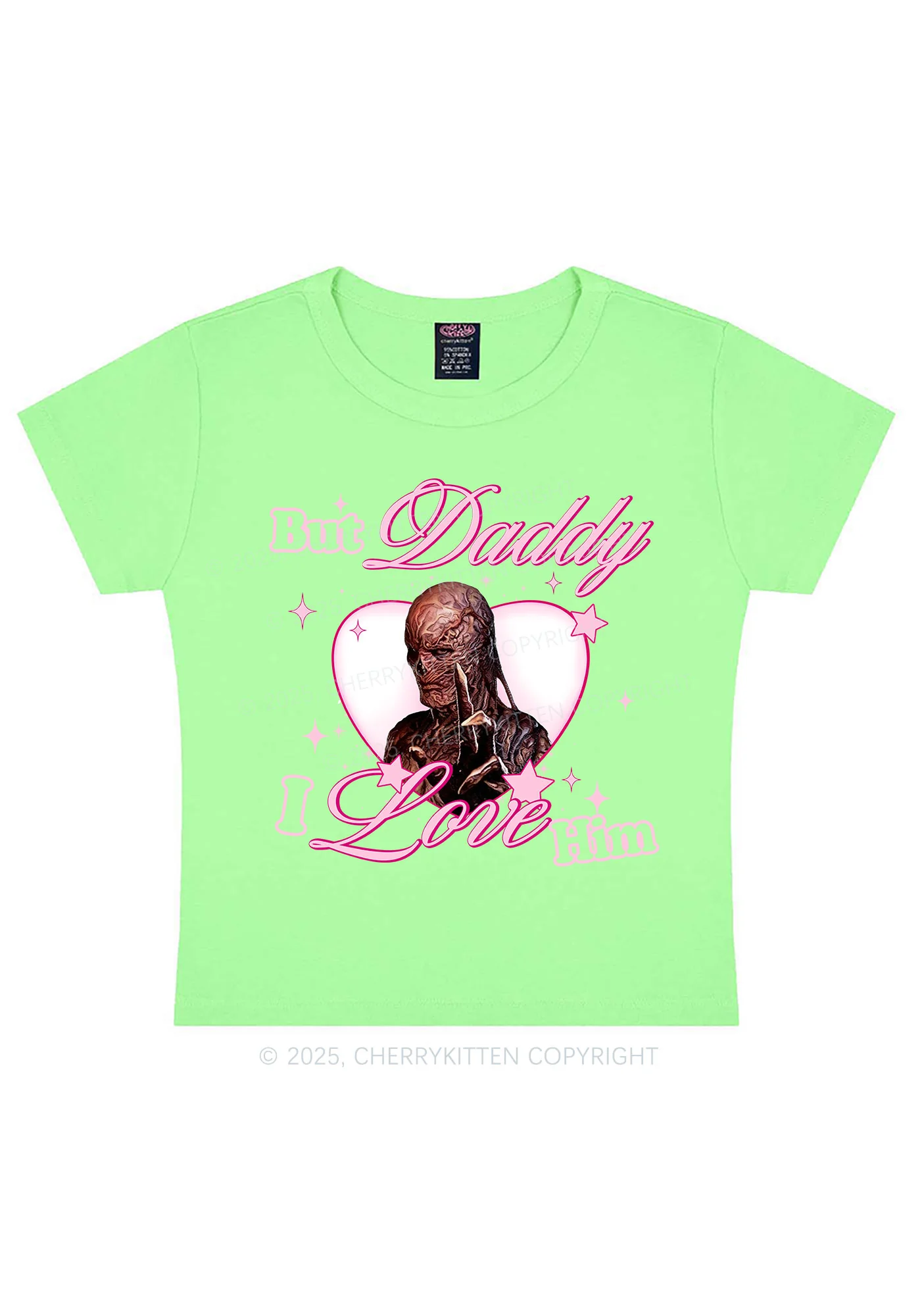 Daddy I Love VN Y2K Baby Tee Cherrykitten - Image 9