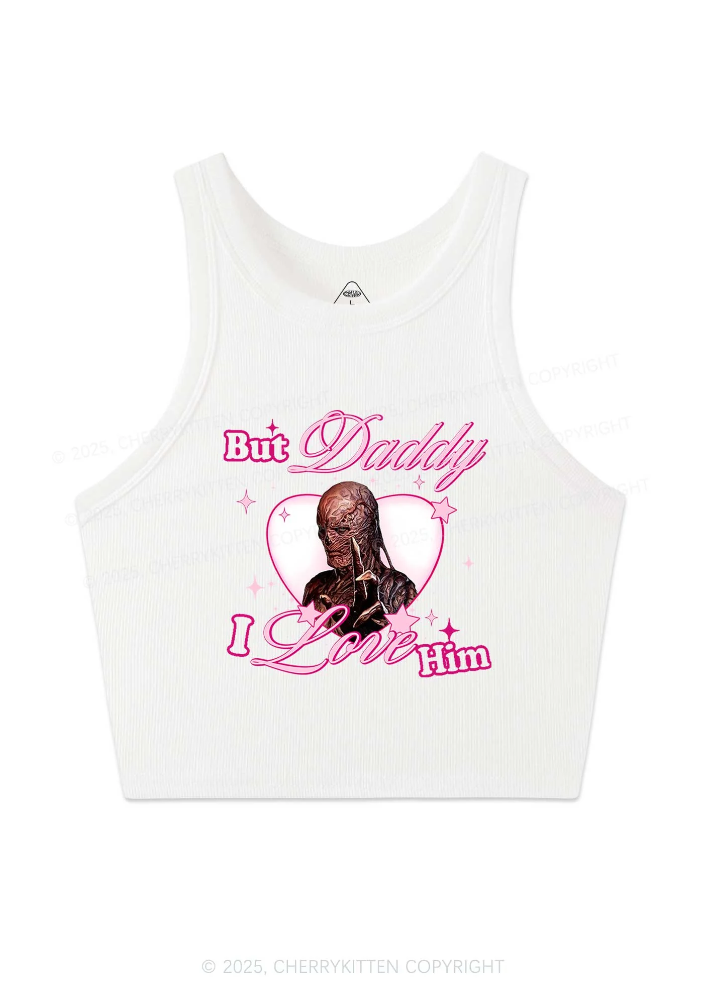 Daddy I Love VN Y2K Crop Tank Top Cherrykitten - Image 3