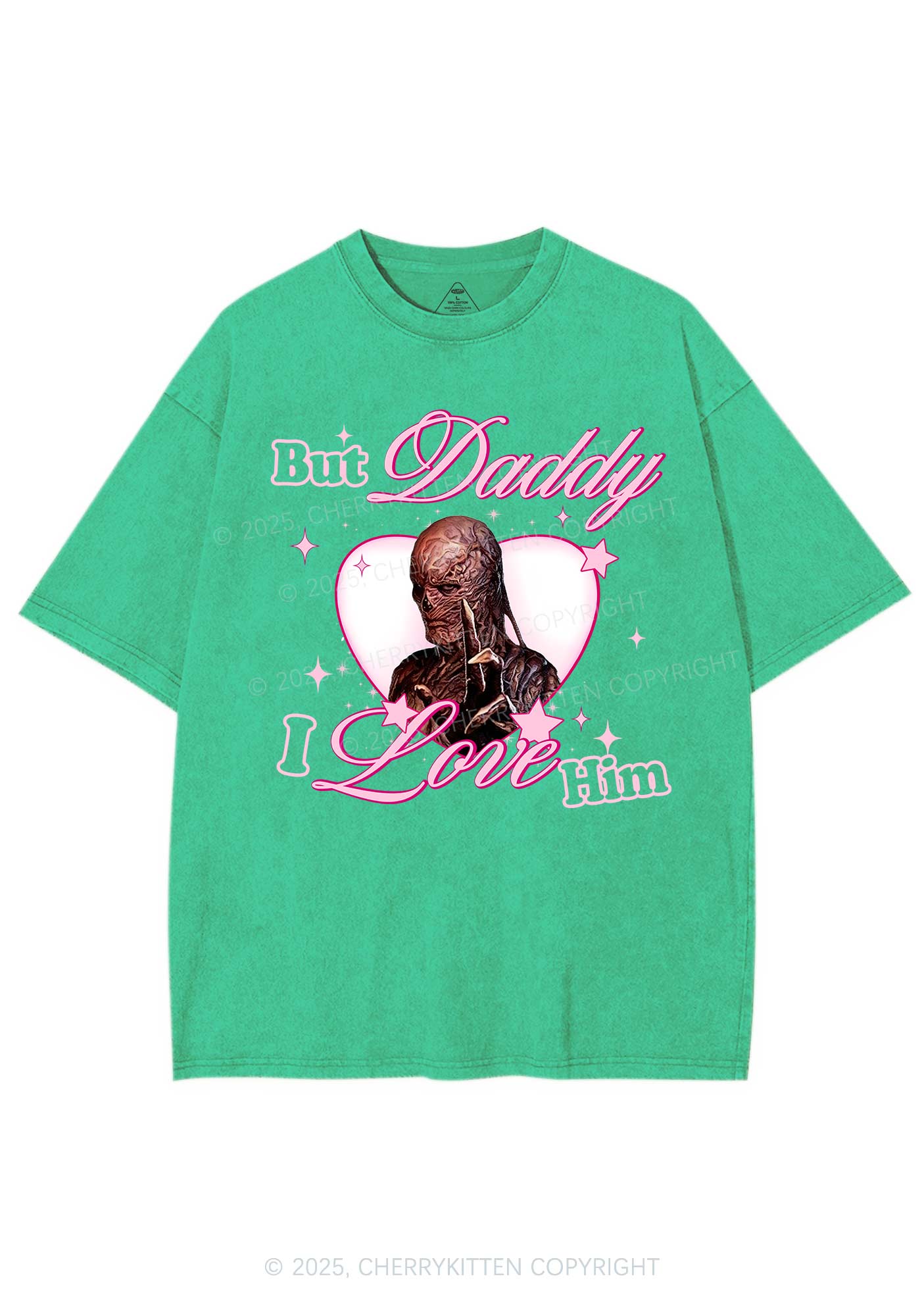 Daddy I Love VN Y2K Shirts Washed Tee Cherrykitten - Image 6