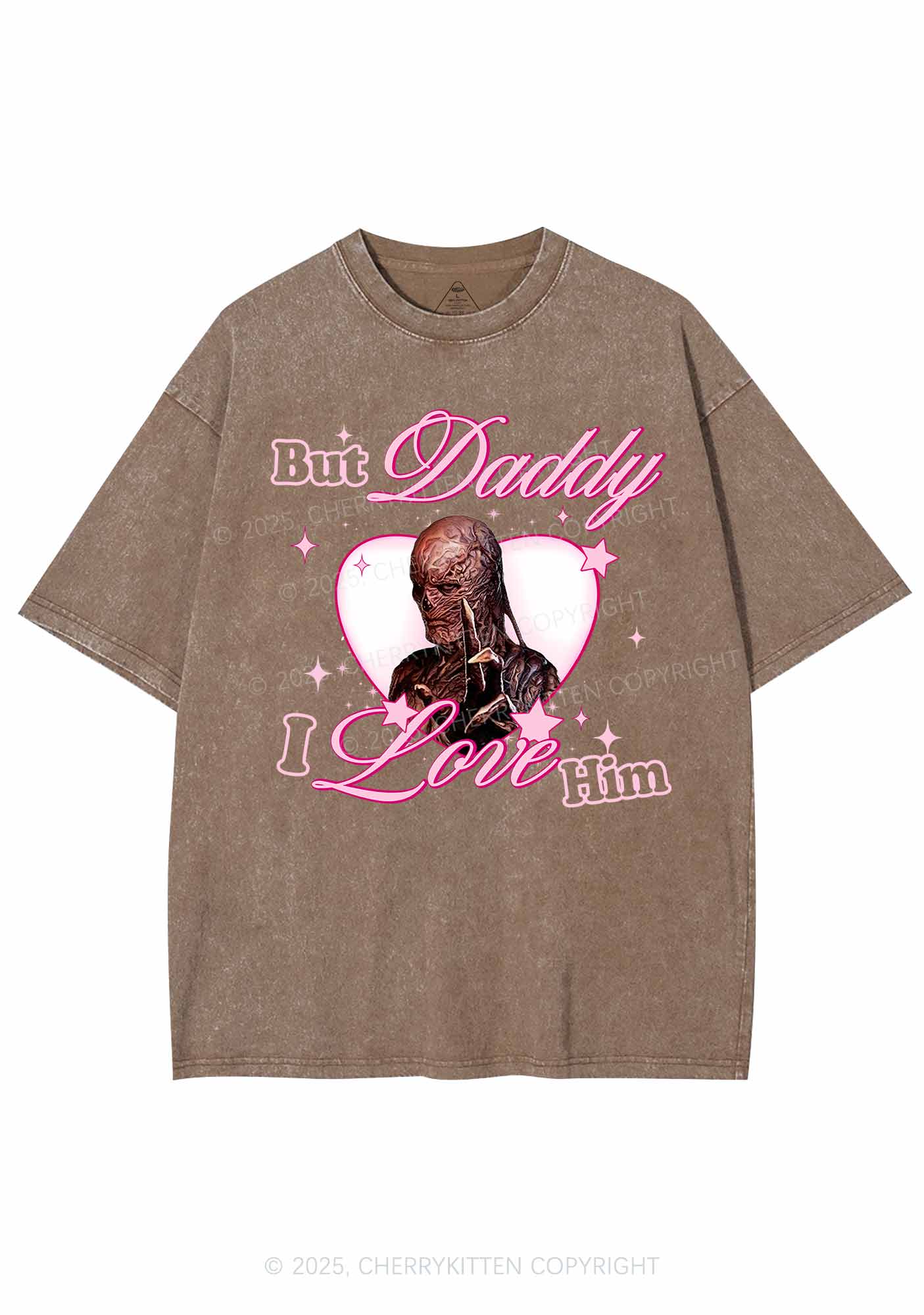 Daddy I Love VN Y2K Shirts Washed Tee Cherrykitten - Image 8