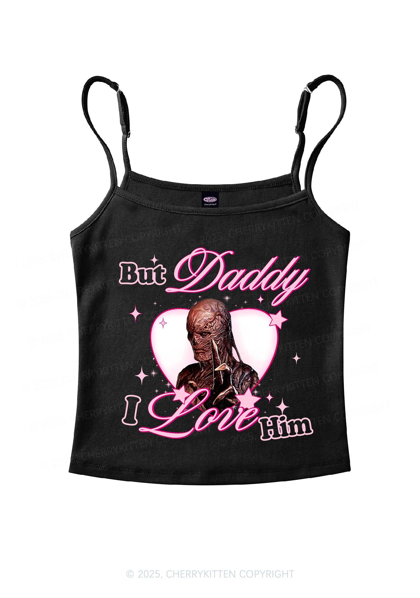 Daddy I Love VN Y2K Spaghetti Strap Cami Cherrykitten - Image 3