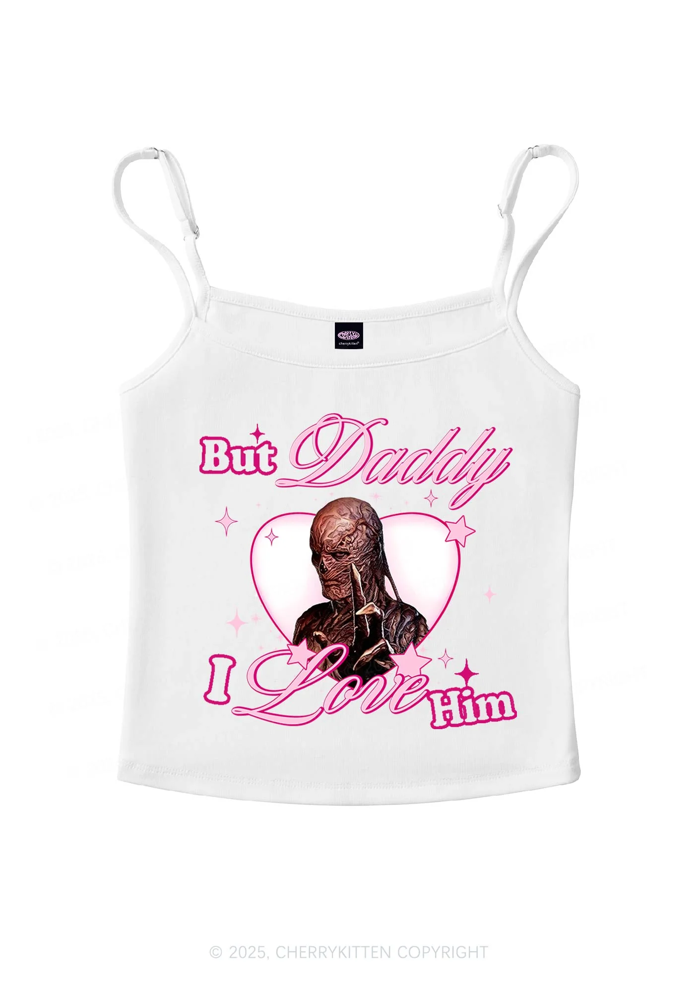 Daddy I Love VN Y2K Spaghetti Strap Cami Cherrykitten - Image 4