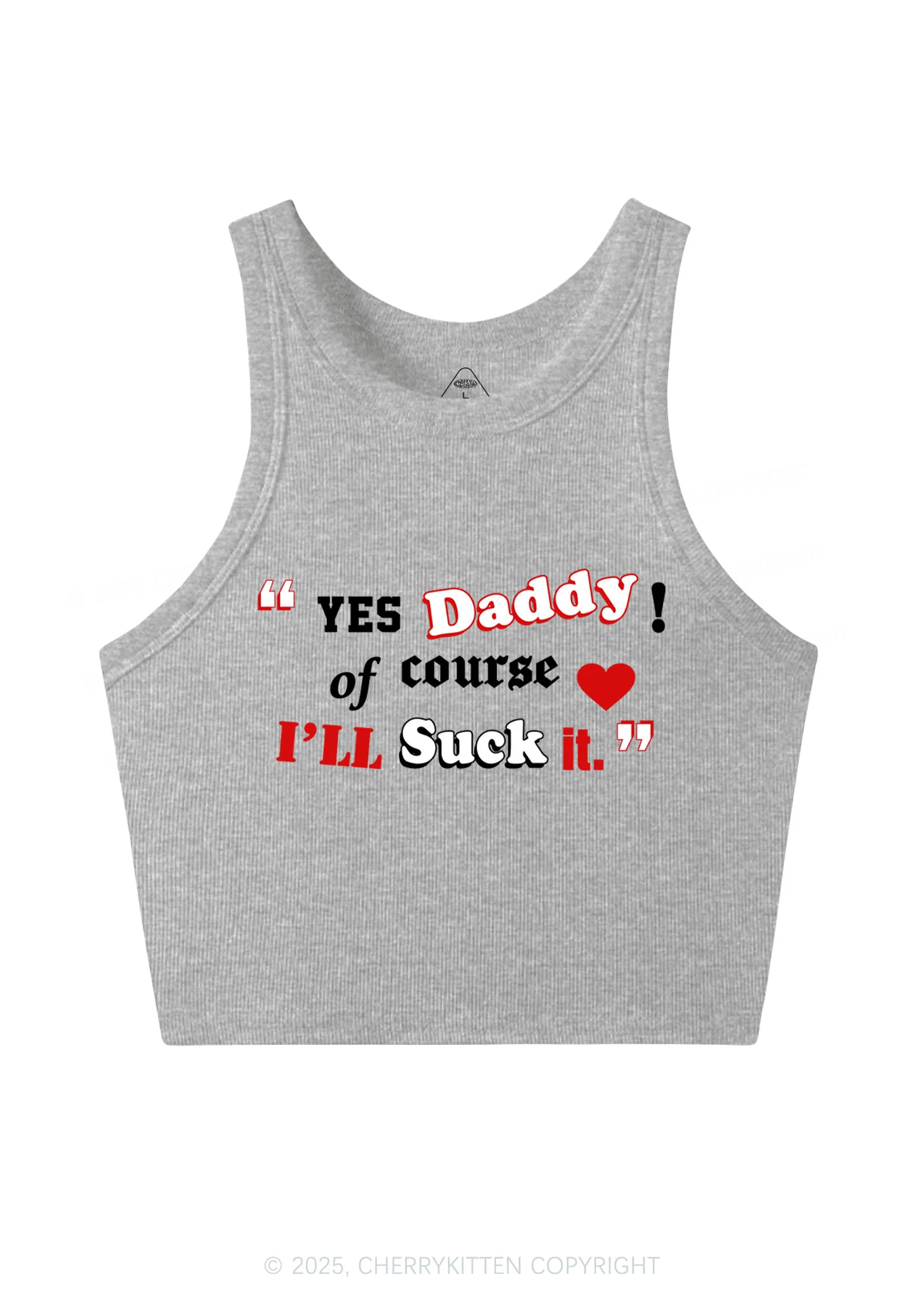 Daddy Suck It Y2K Crop Tank Top Cherrykitten - Image 4
