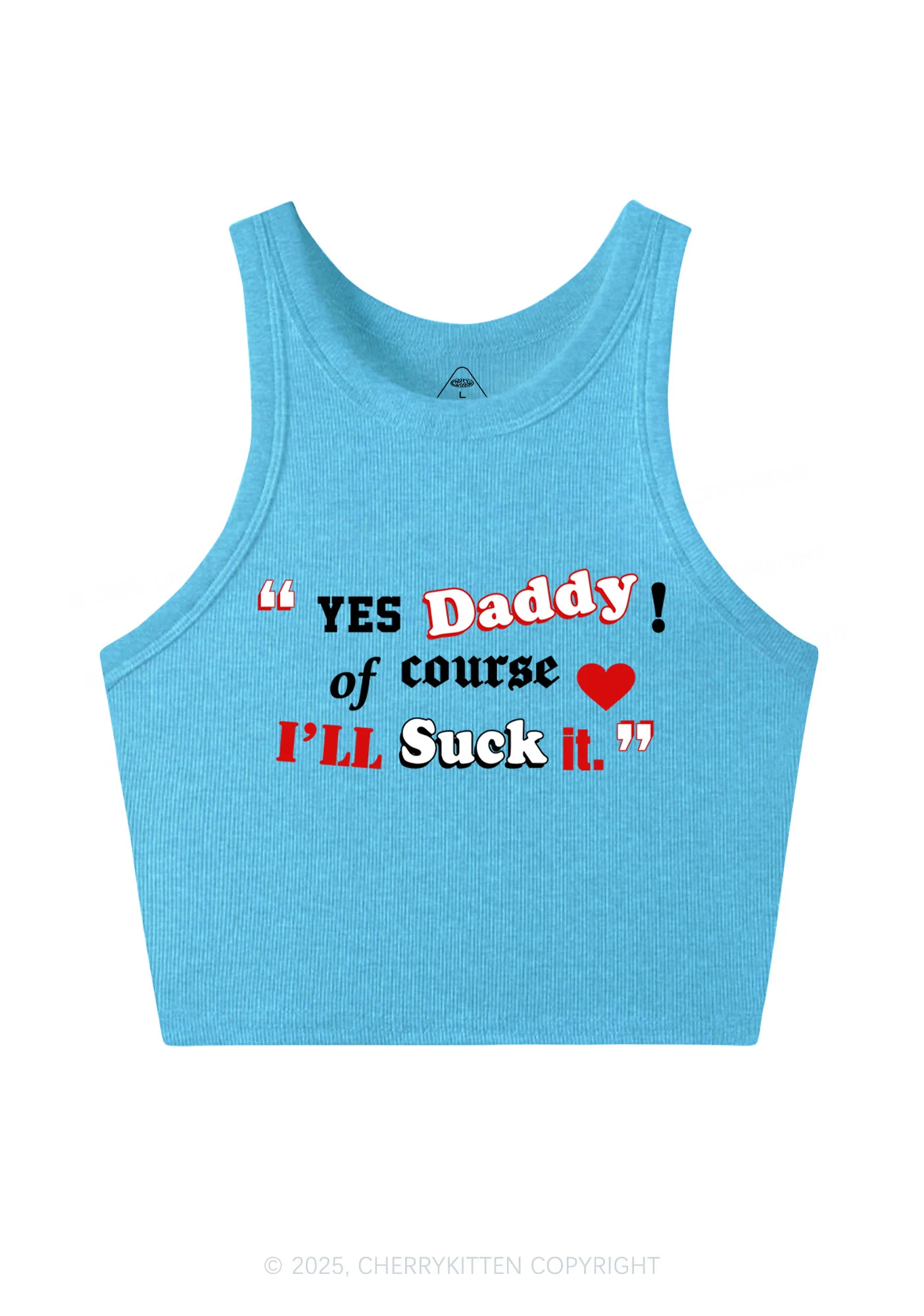 Daddy Suck It Y2K Crop Tank Top Cherrykitten - Image 5