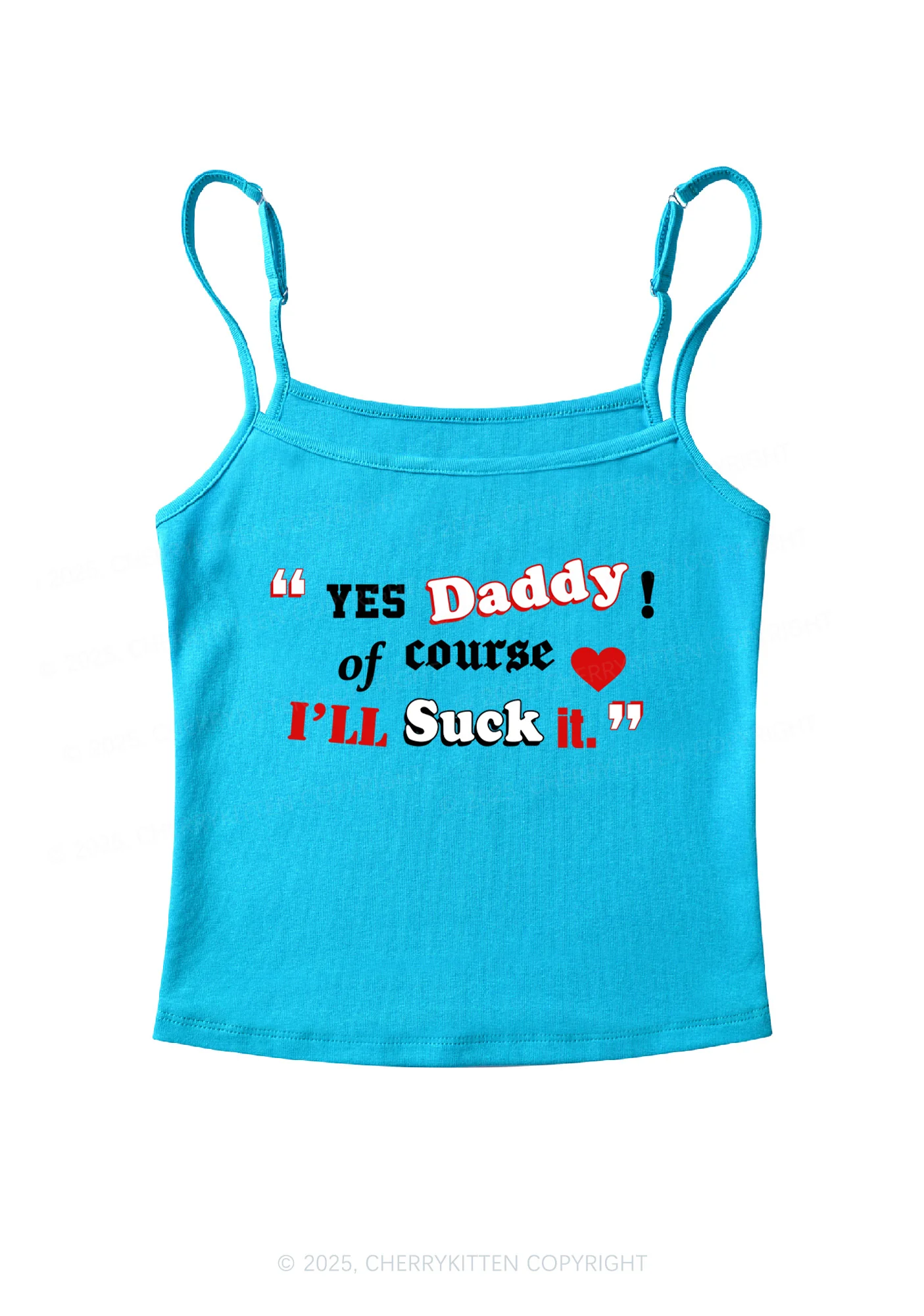 Daddy Suck It Y2K Spaghetti Strap Cami Cherrykitten - Image 4