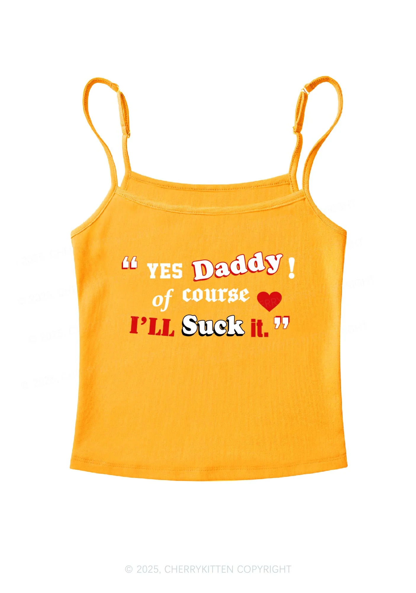 Daddy Suck It Y2K Spaghetti Strap Cami Cherrykitten - Image 7