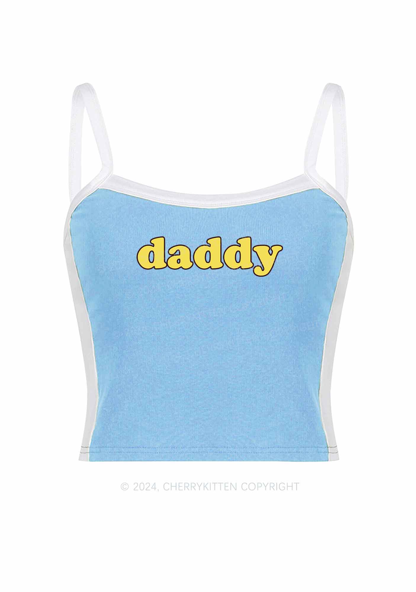 Daddy Y2K Color Block Crop Cami Top Cherrykitten - Image 5