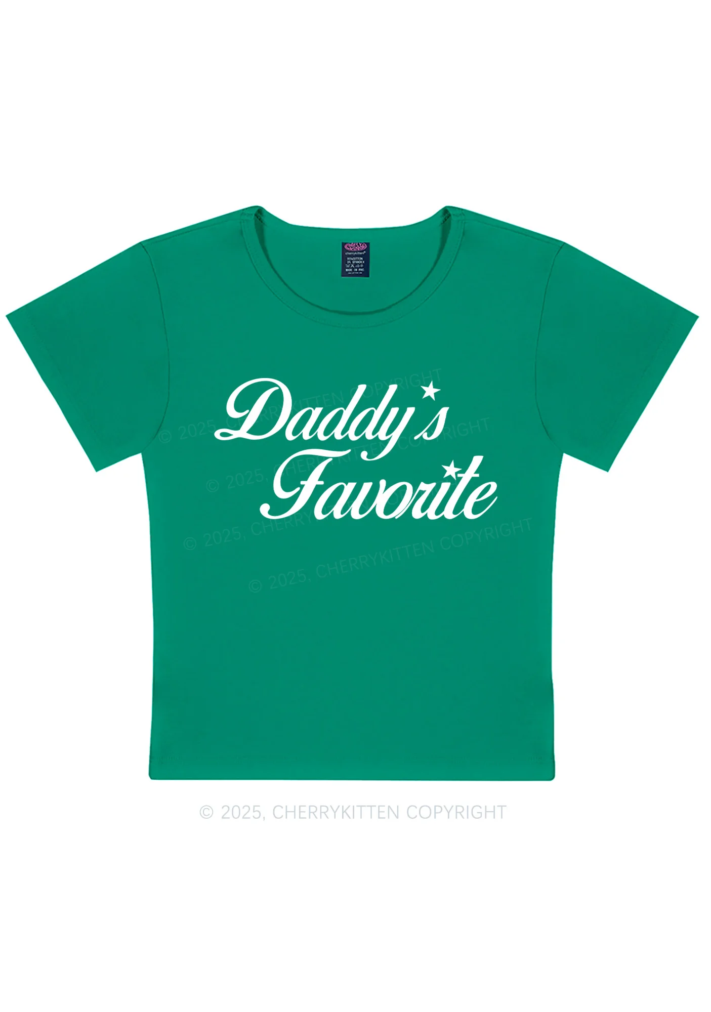 Daddys Favorite Y2K Baby Tee Cherrykitten - Image 10