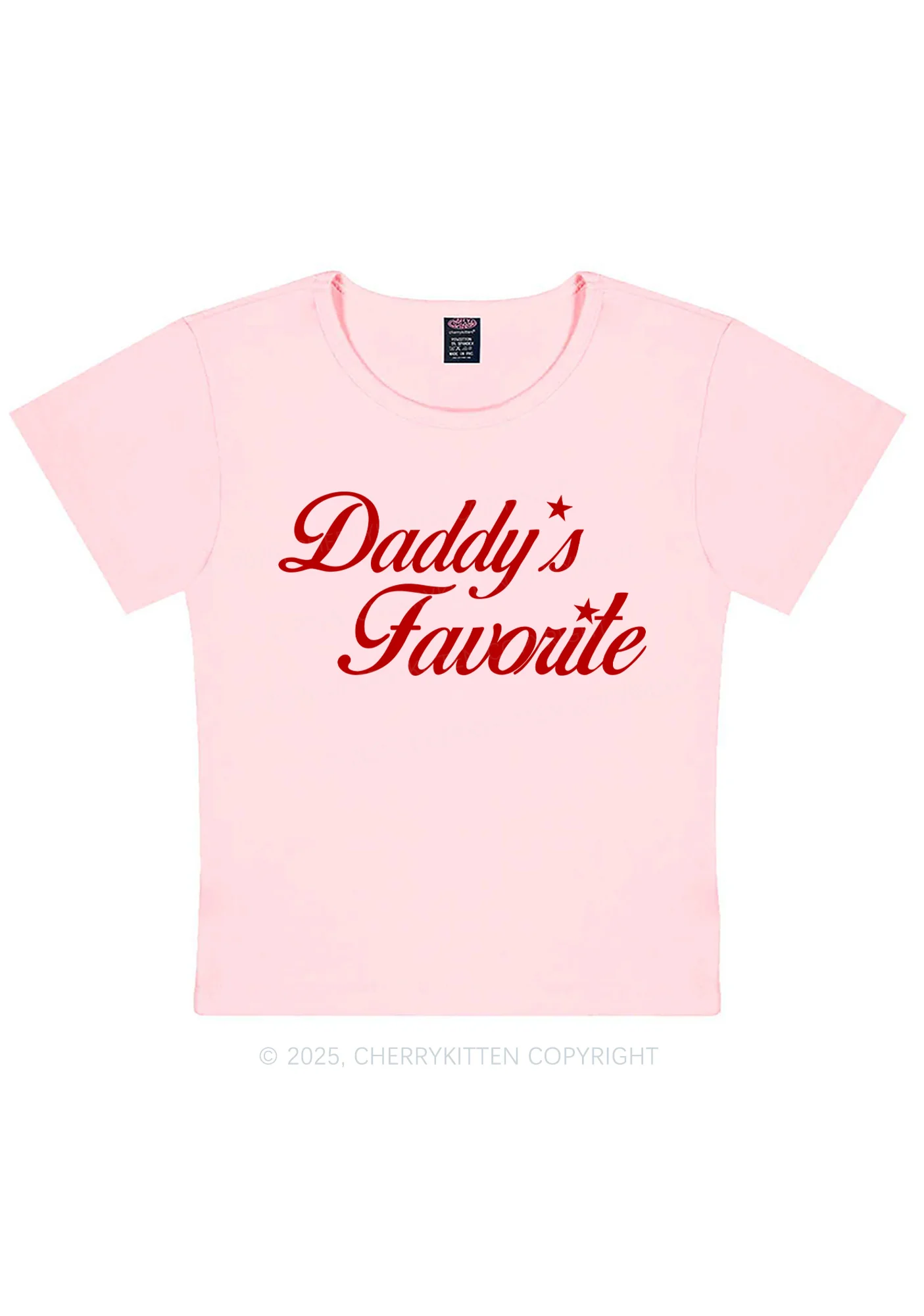 Daddys Favorite Y2K Baby Tee Cherrykitten - Image 11