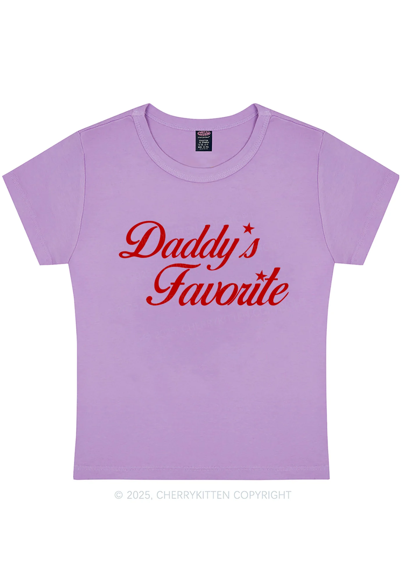Daddys Favorite Y2K Baby Tee Cherrykitten - Image 7