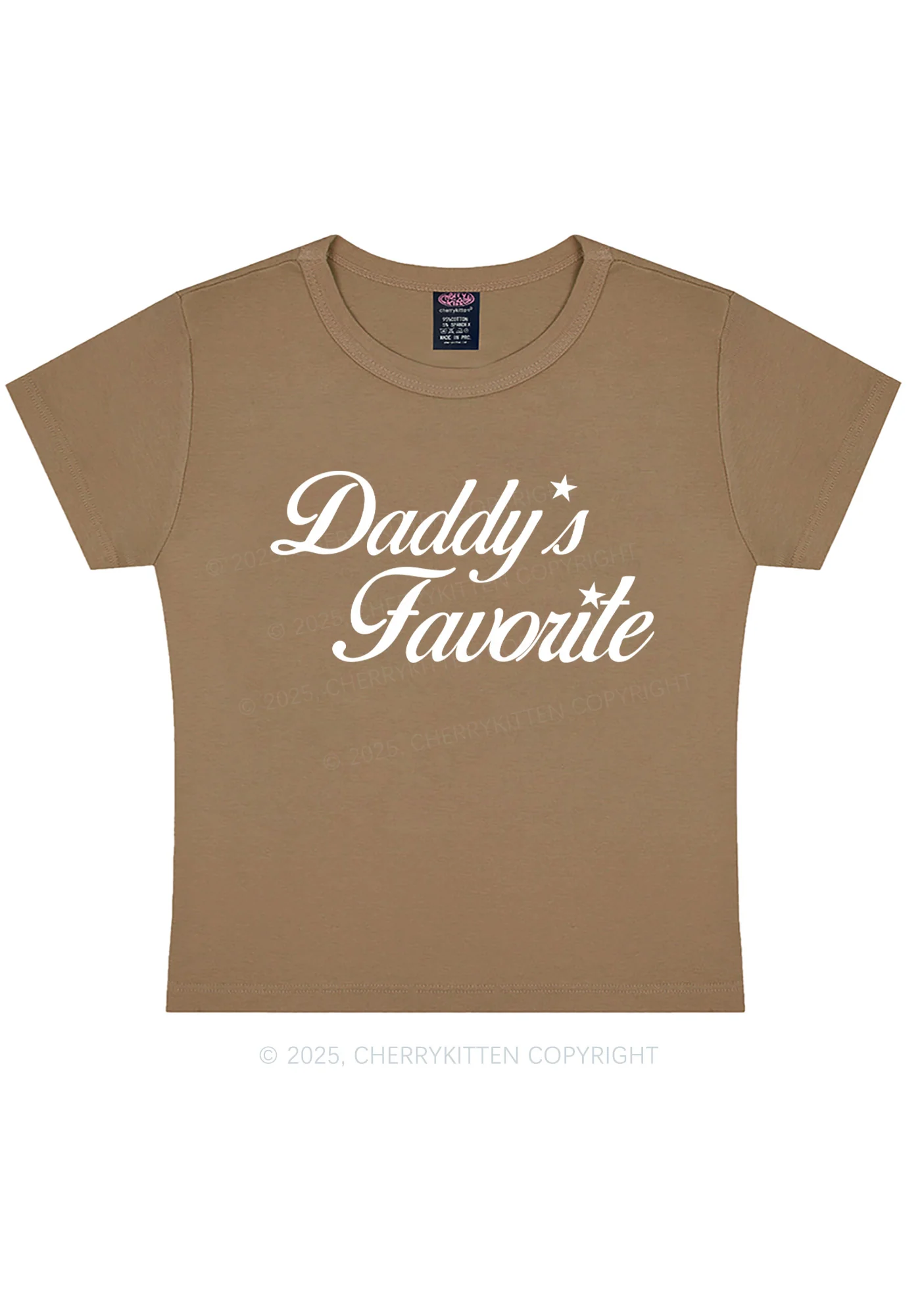 Daddys Favorite Y2K Baby Tee Cherrykitten - Image 9