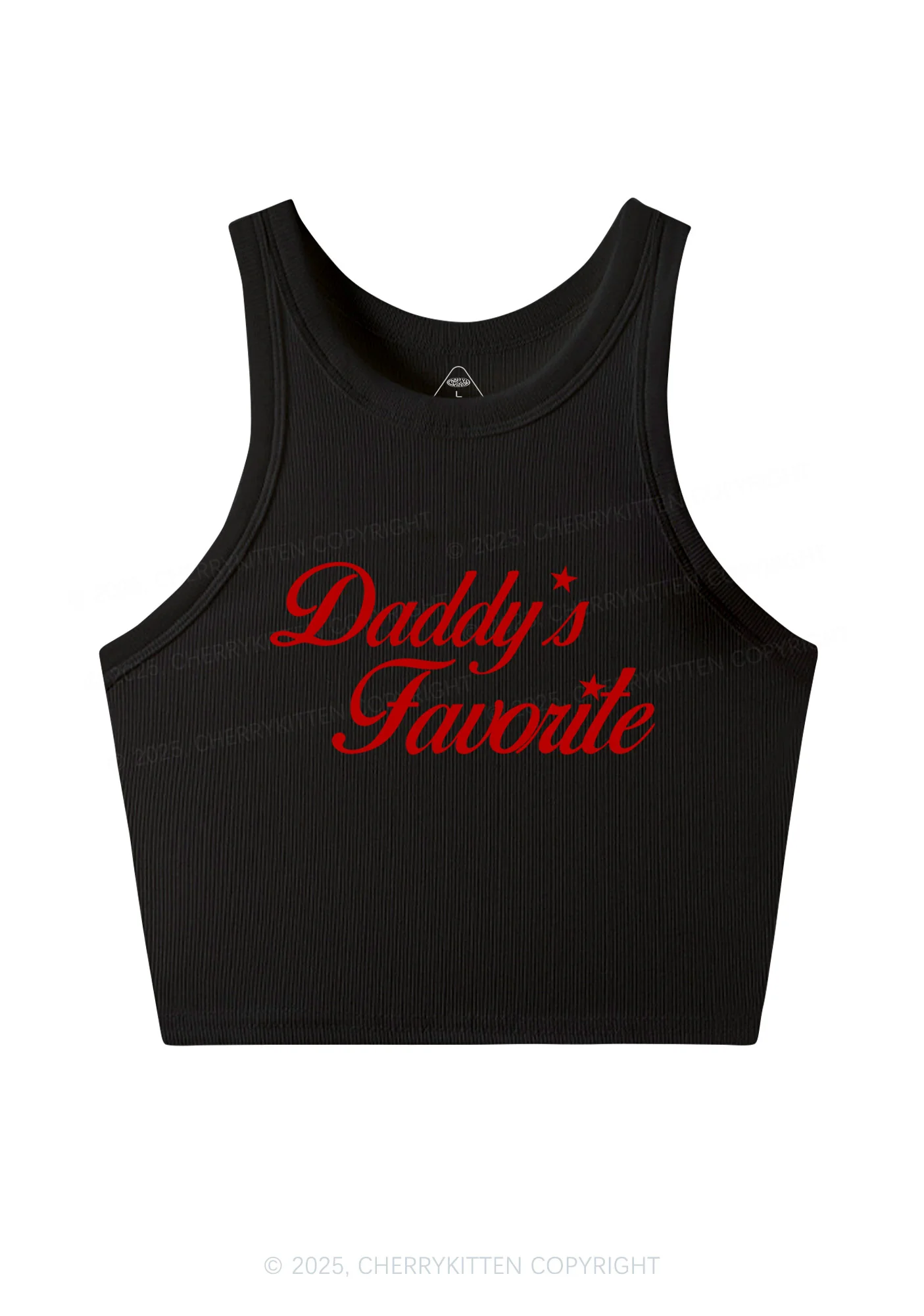 Daddys Favorite Y2K Crop Tank Top Cherrykitten - Image 3