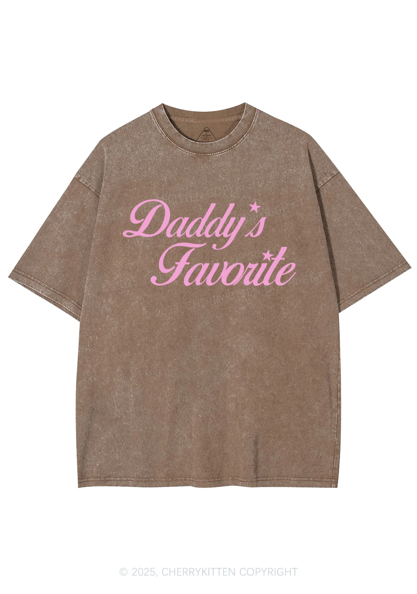 Daddys Favorite Y2K Shirts Washed Tee Cherrykitten - Image 5