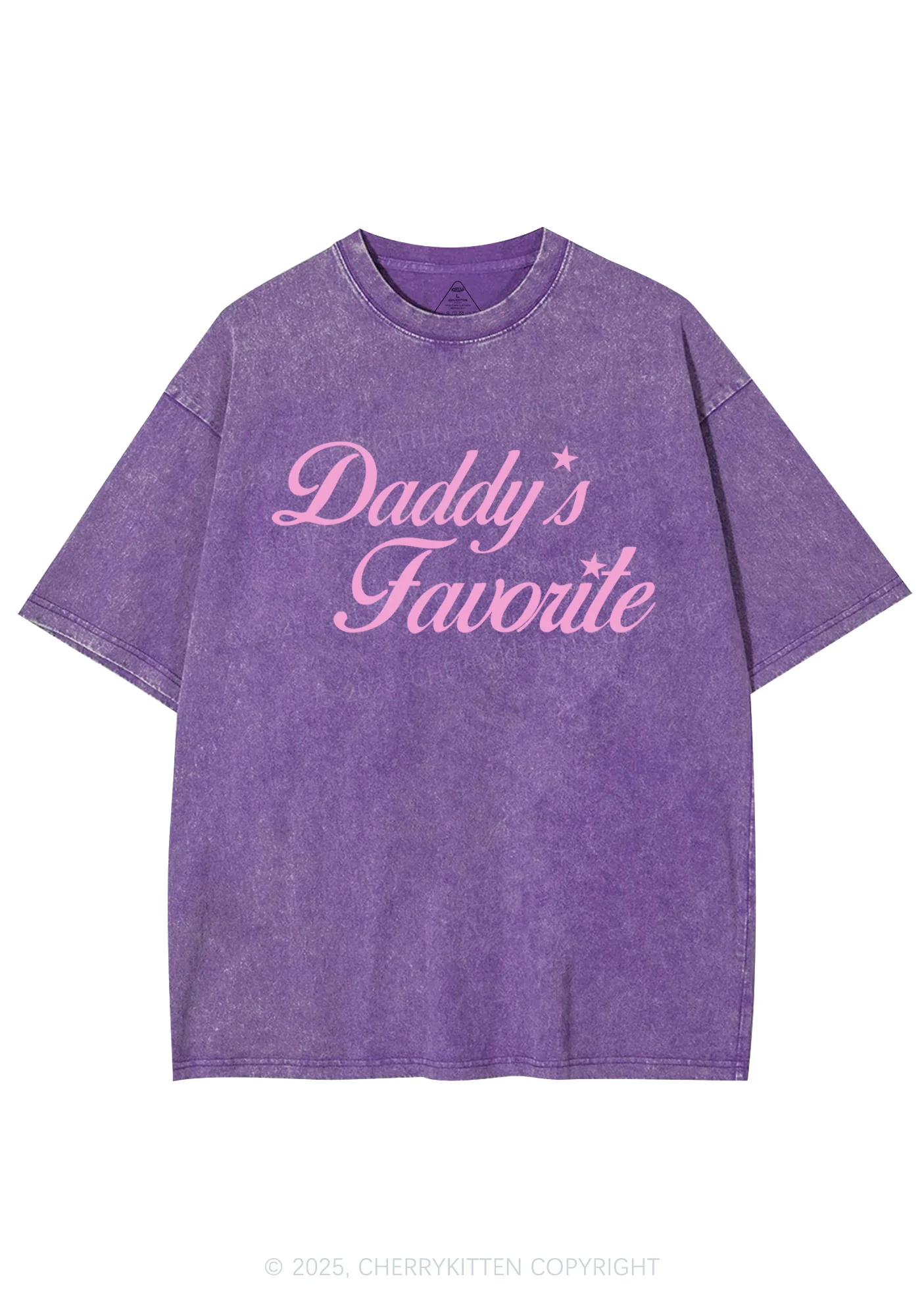 Daddys Favorite Y2K Shirts Washed Tee Cherrykitten - Image 6