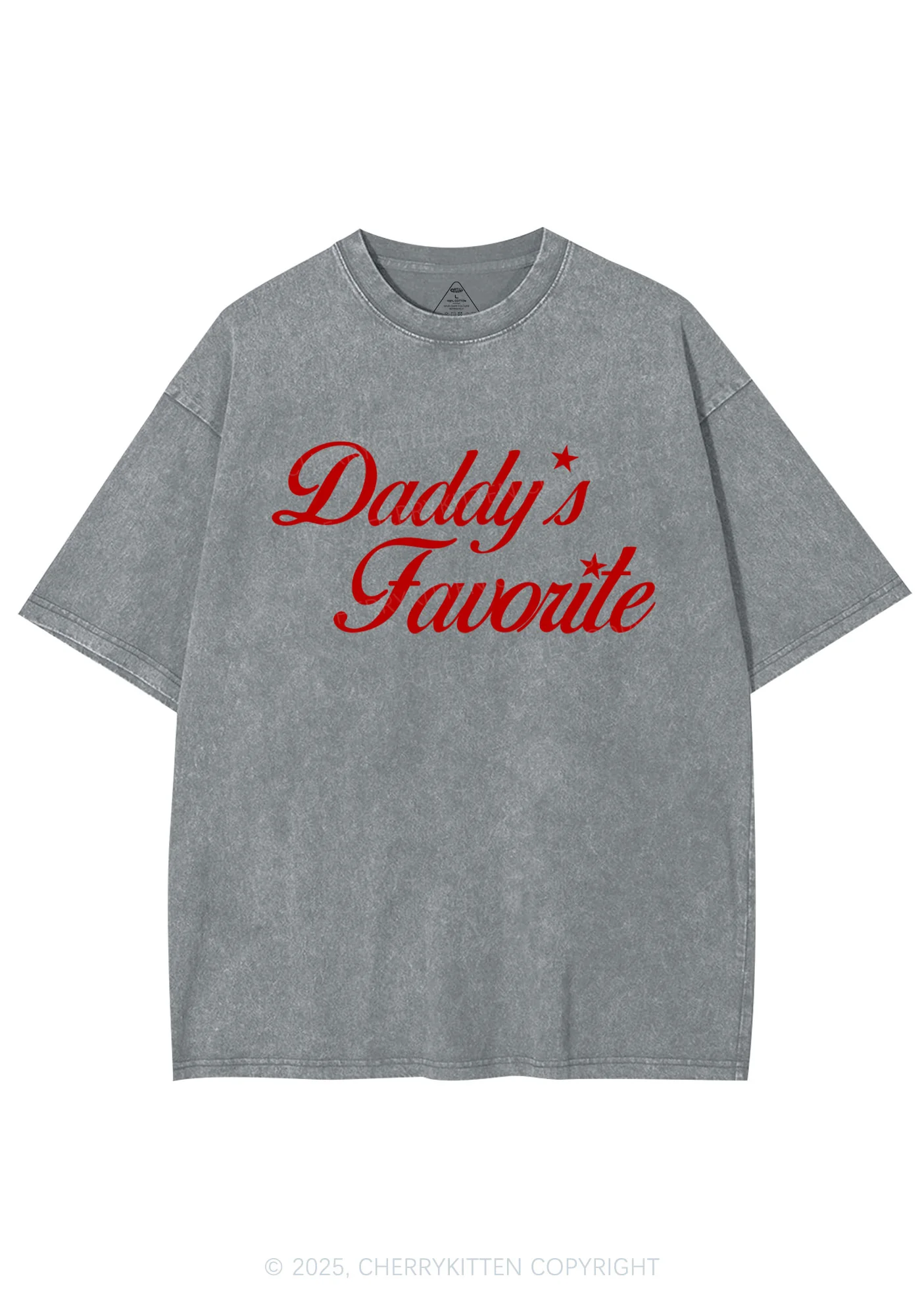 Daddys Favorite Y2K Shirts Washed Tee Cherrykitten - Image 7