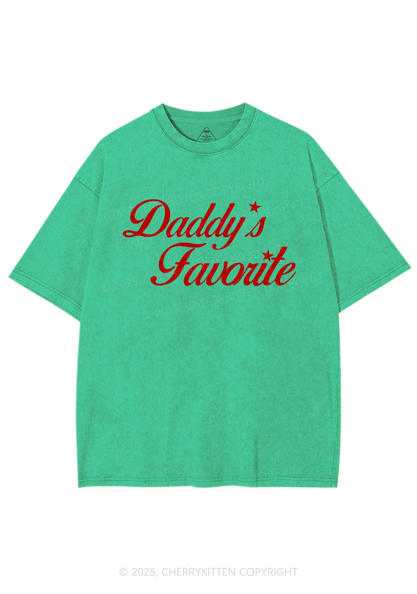 Daddys Favorite Y2K Shirts Washed Tee Cherrykitten - Image 8