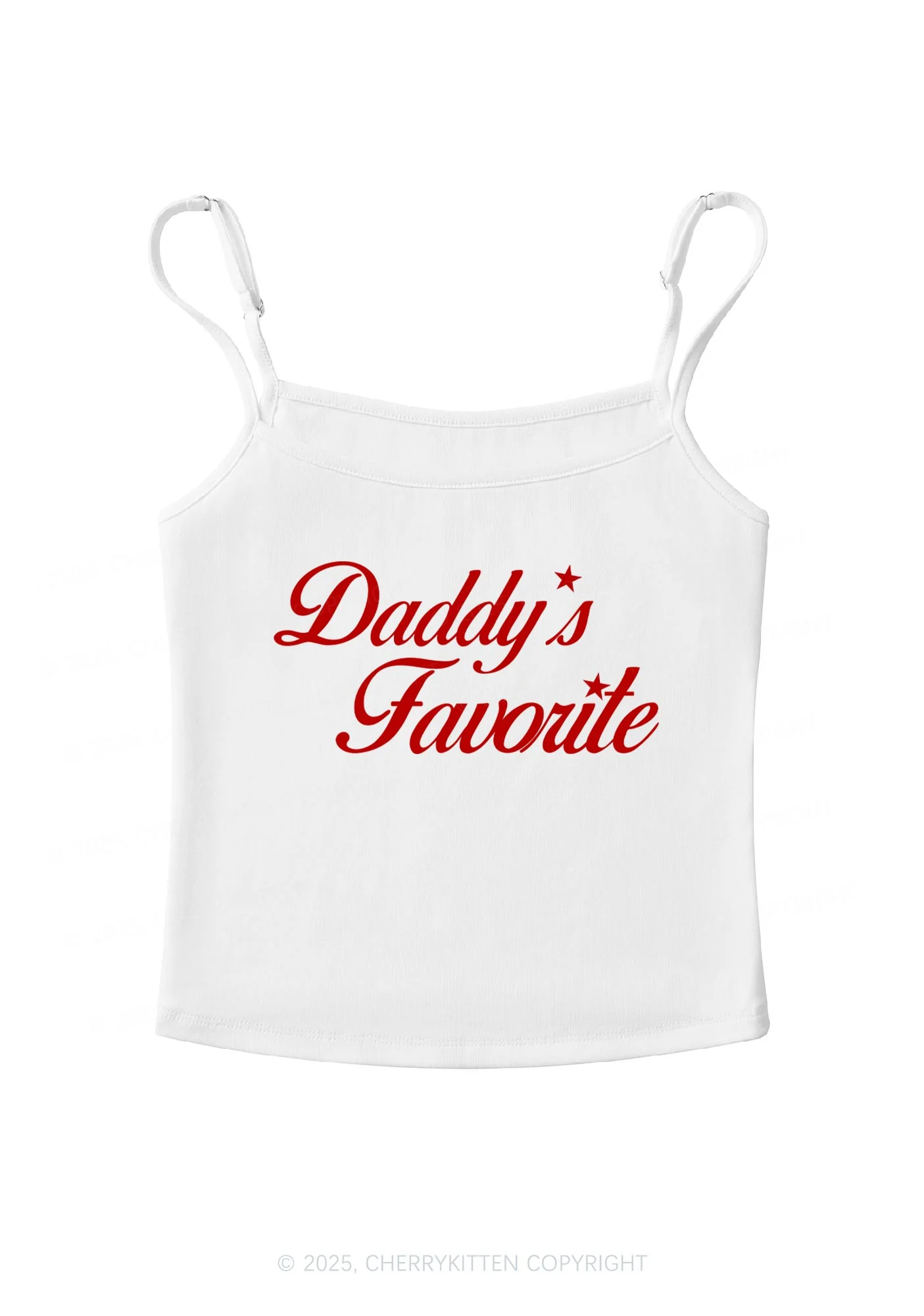 Daddys Favorite Y2K Spaghetti Strap Cami Cherrykitten - Image 3