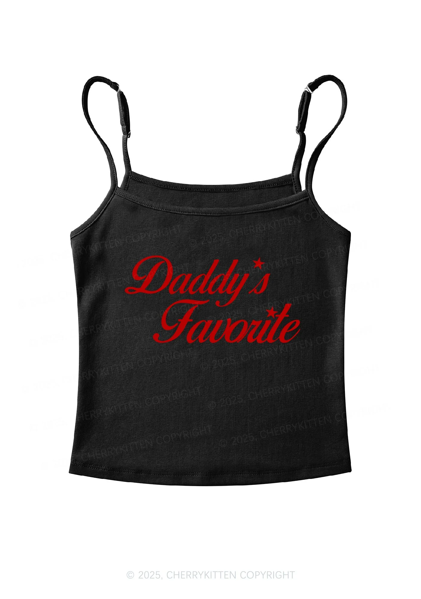 Daddys Favorite Y2K Spaghetti Strap Cami Cherrykitten - Image 4