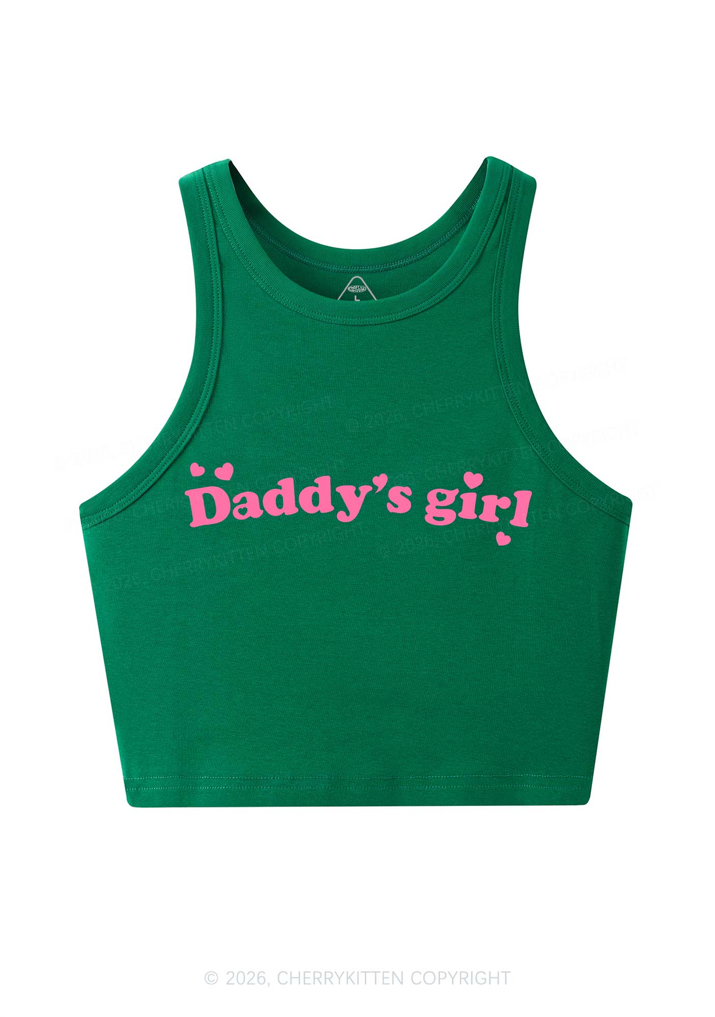 Daddys Girl Valentine's Day Y2K Crop Tank Top Cherrykitten - Image 6