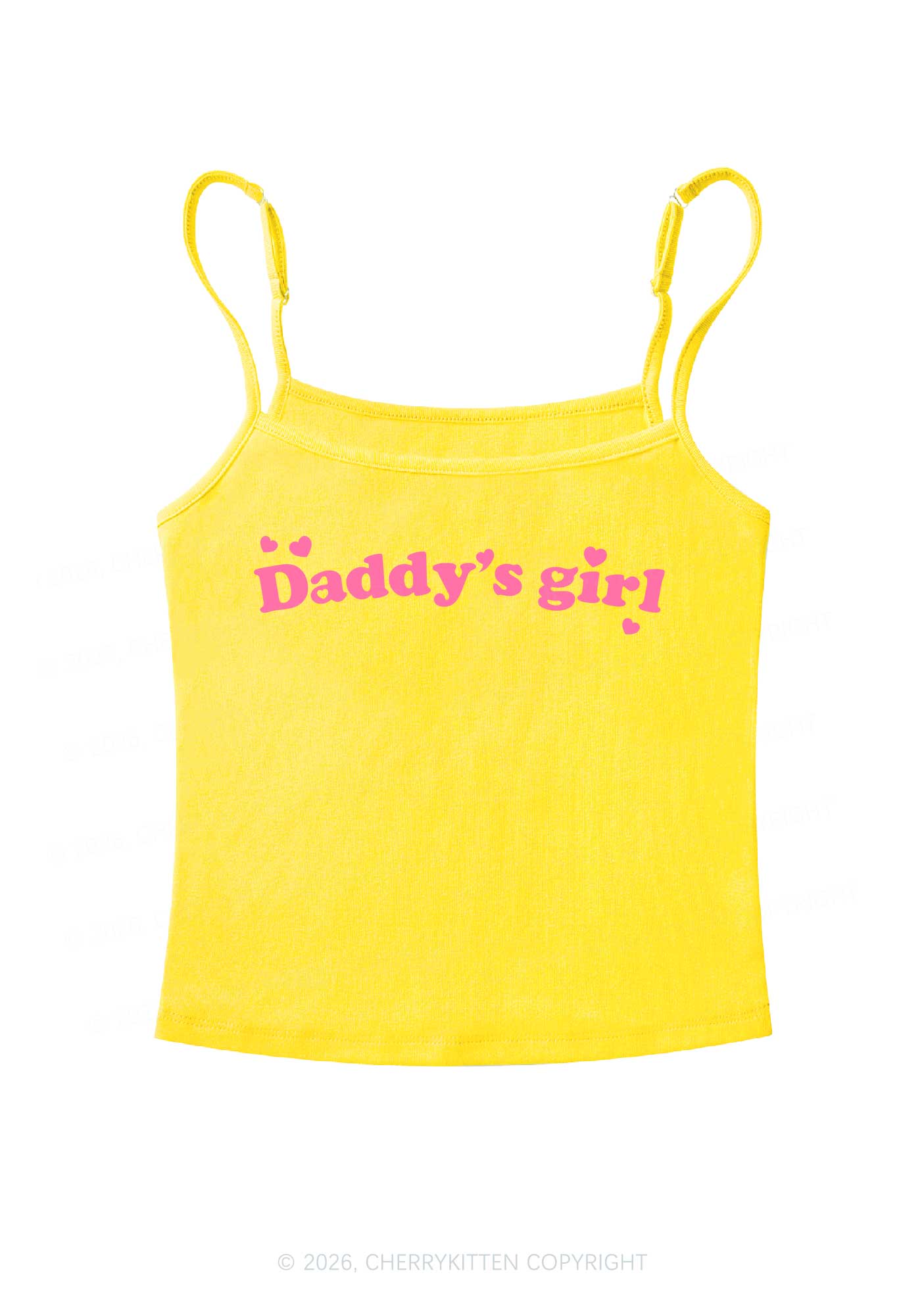 Daddys Girl Valentine's Day Y2K Spaghetti Strap Cami Cherrykitten - Image 5