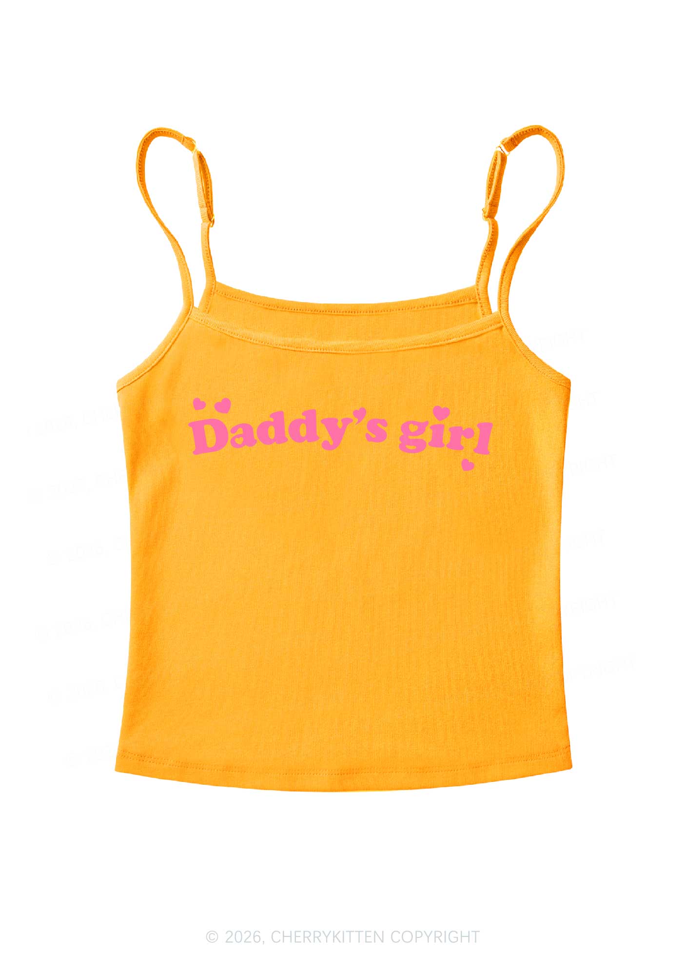 Daddys Girl Valentine's Day Y2K Spaghetti Strap Cami Cherrykitten - Image 7