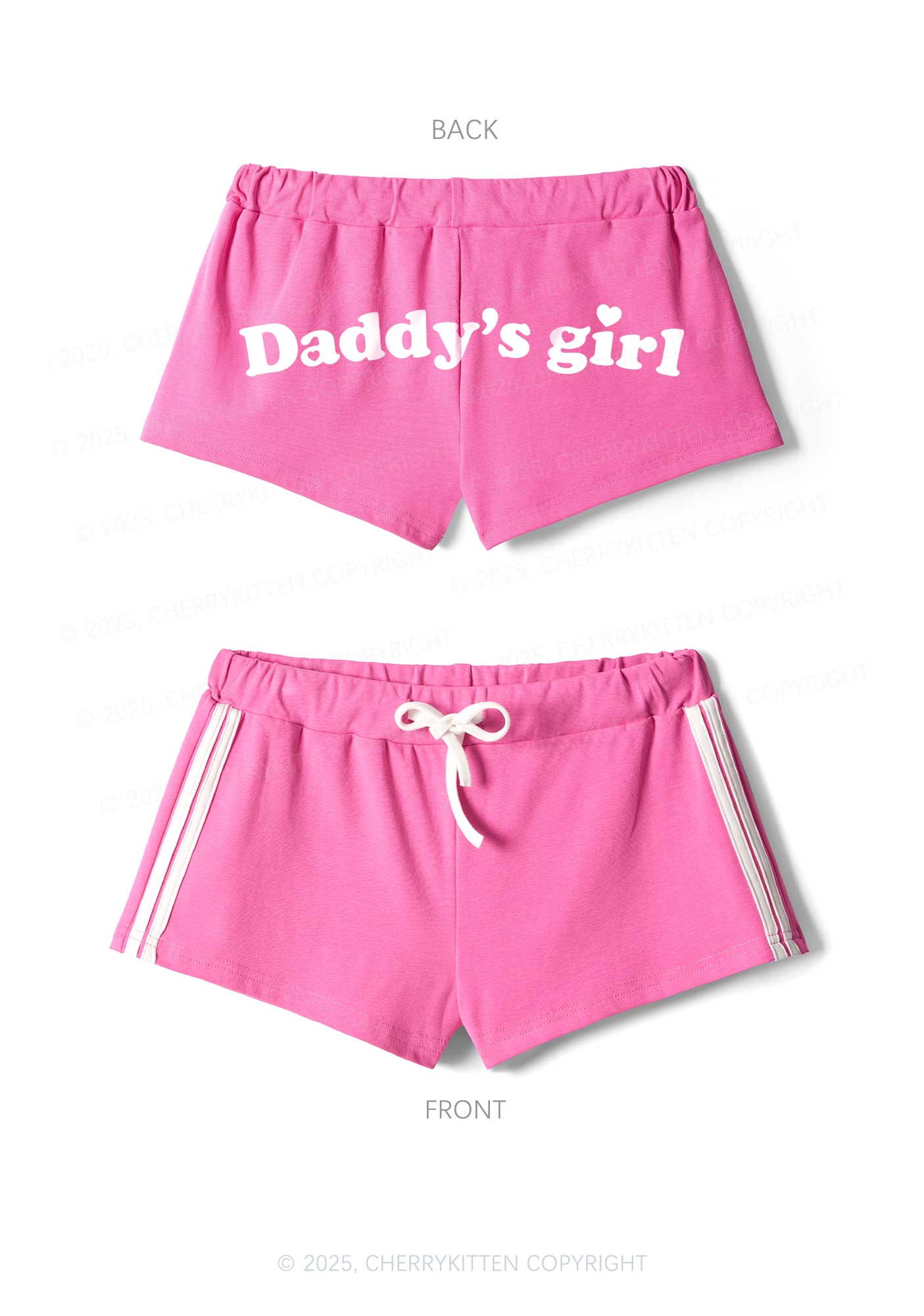 Daddys Girl Y2K Drawstring Mini Shorts Cherrykitten - Image 3