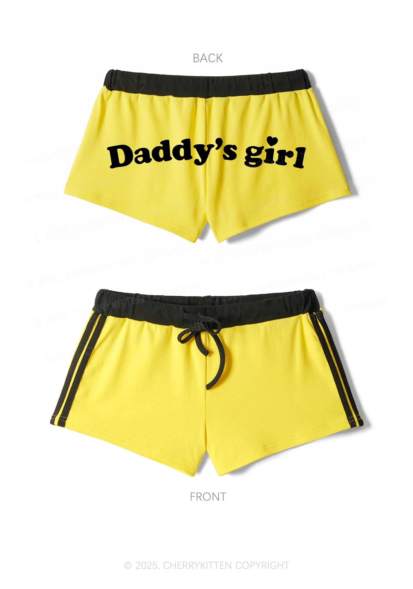 Daddys Girl Y2K Drawstring Mini Shorts Cherrykitten - Image 4