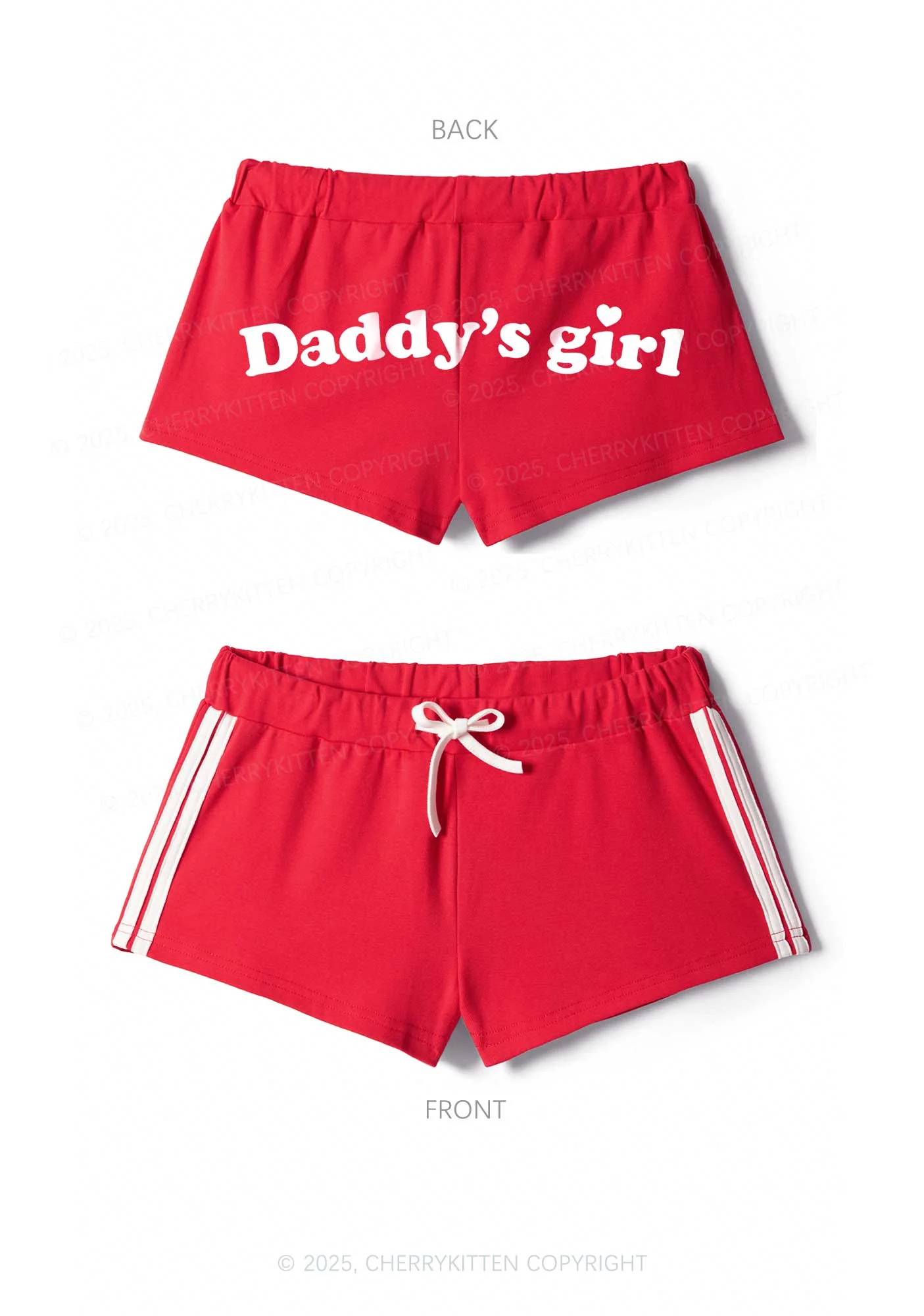 Daddys Girl Y2K Drawstring Mini Shorts Cherrykitten - Image 5
