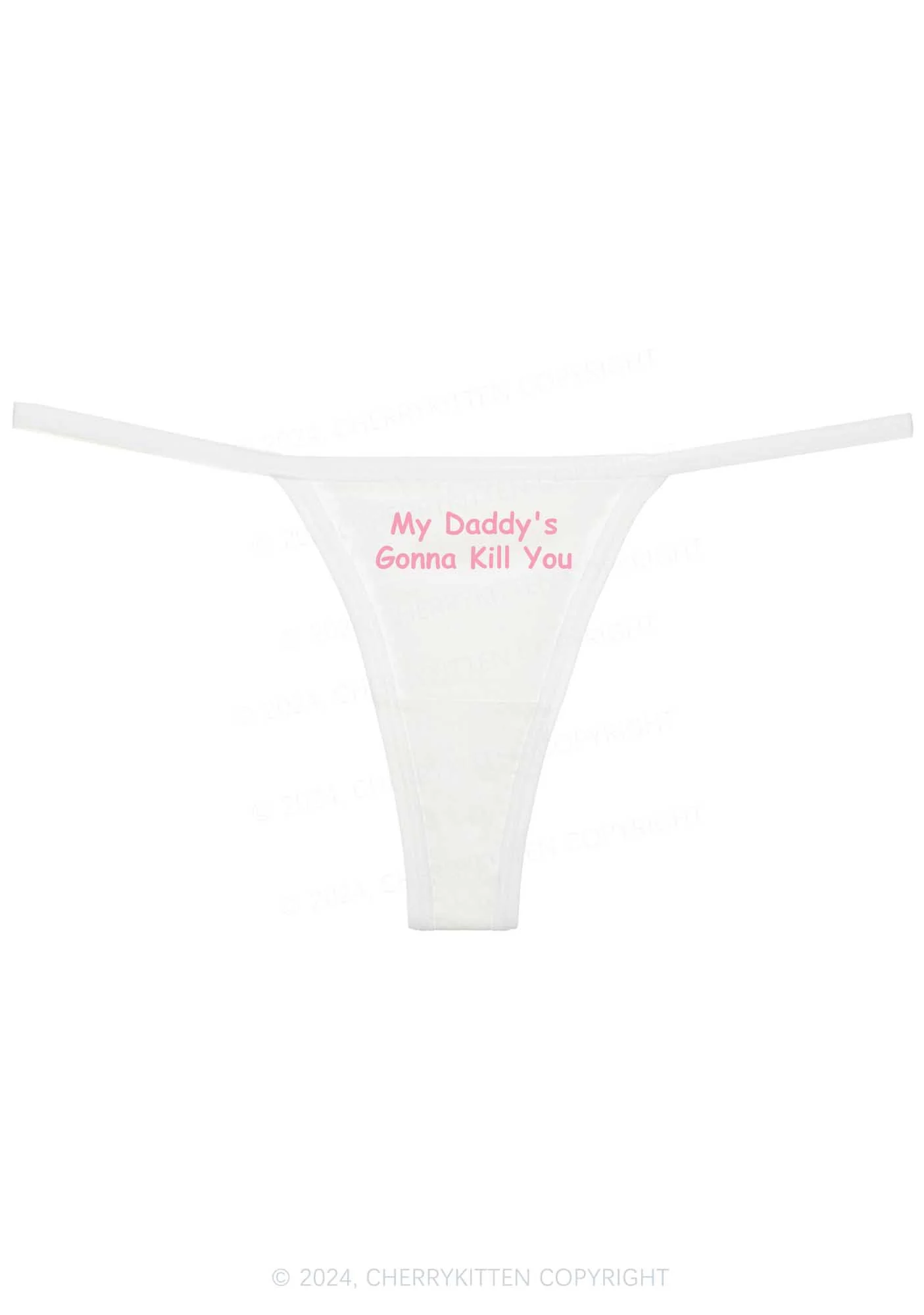 Daddy's Gonna Kill You Y2K Flat String Thong Cherrykitten - Image 4