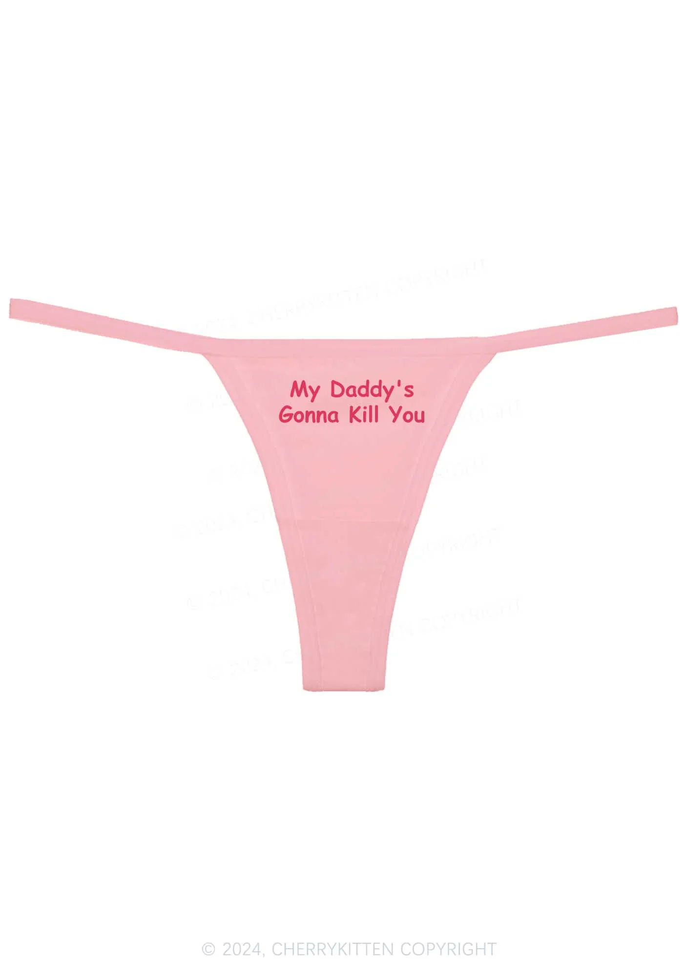 Daddy's Gonna Kill You Y2K Flat String Thong Cherrykitten - Image 5