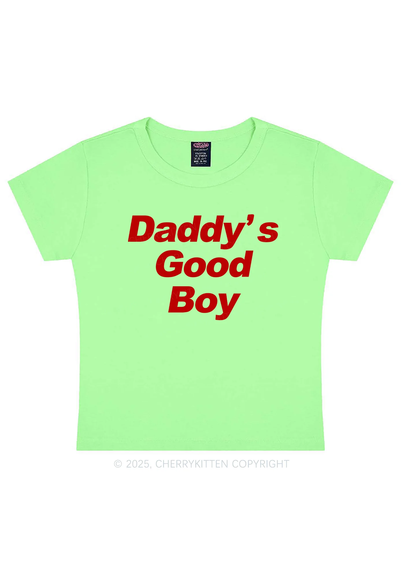 Daddys Good Boy Y2K Baby Tee Cherrykitten - Image 10