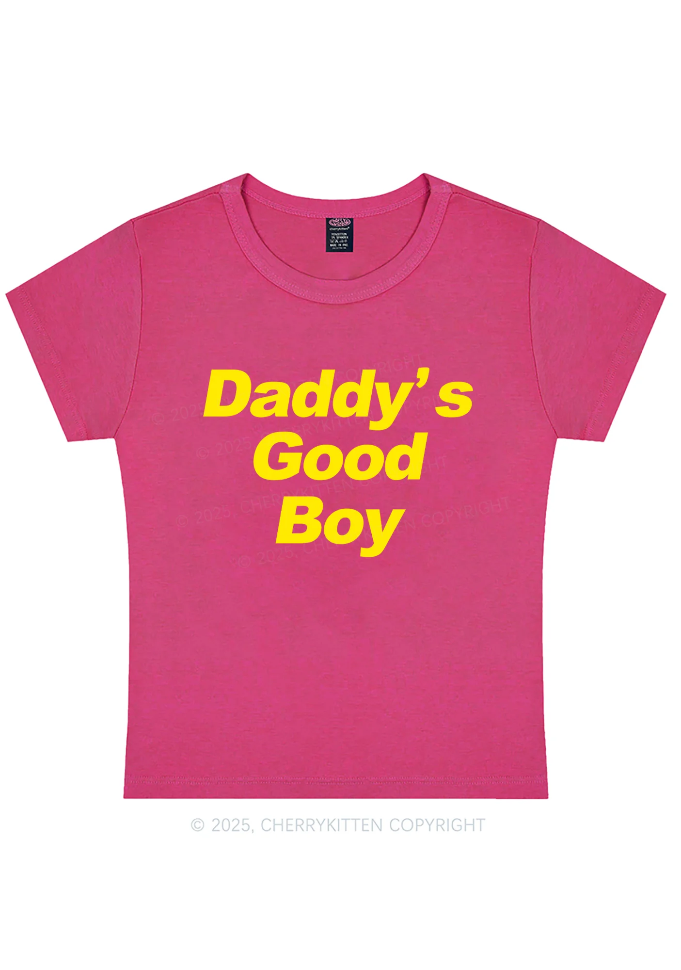 Daddys Good Boy Y2K Baby Tee Cherrykitten - Image 5