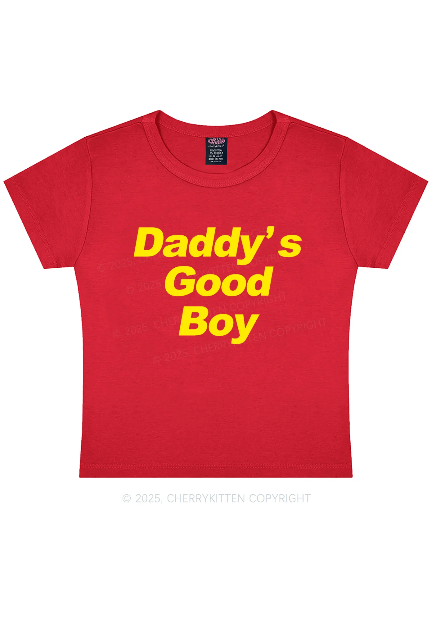 Daddys Good Boy Y2K Baby Tee Cherrykitten - Image 7