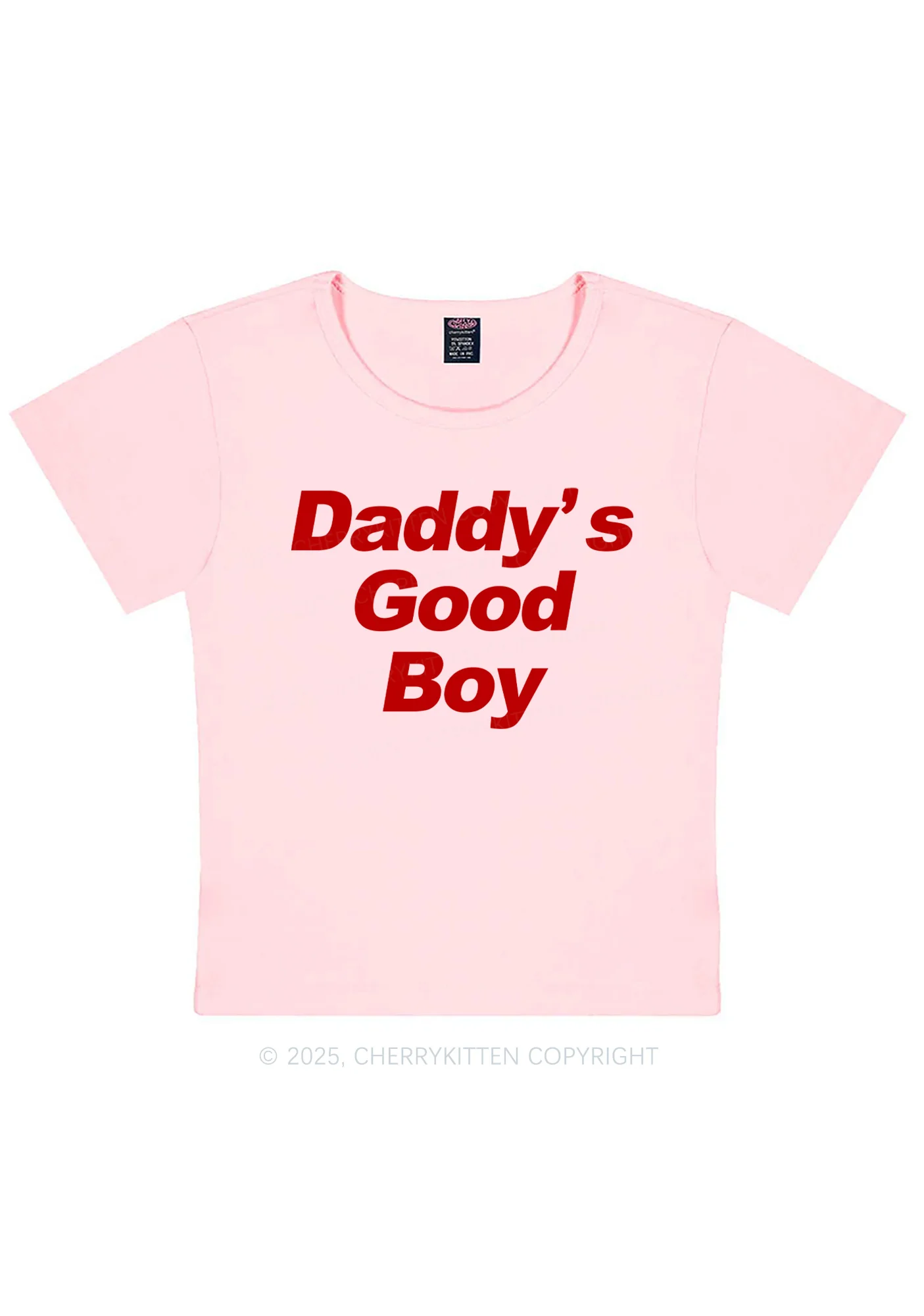 Daddys Good Boy Y2K Baby Tee Cherrykitten - Image 9