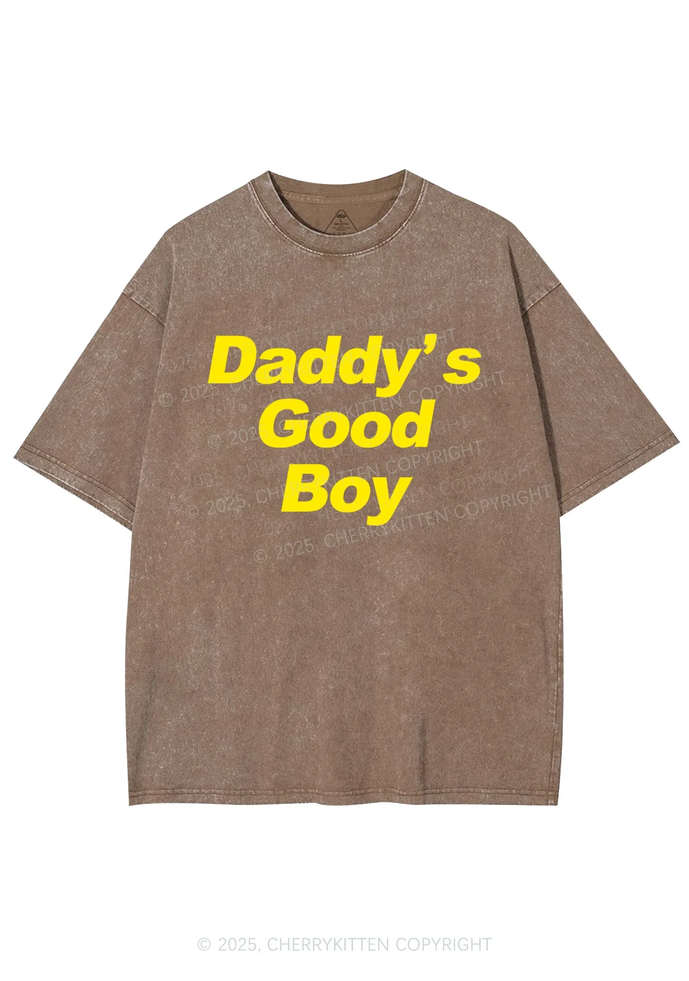 Daddys Good Boy Y2K Shirts Washed Tee Cherrykitten - Image 7