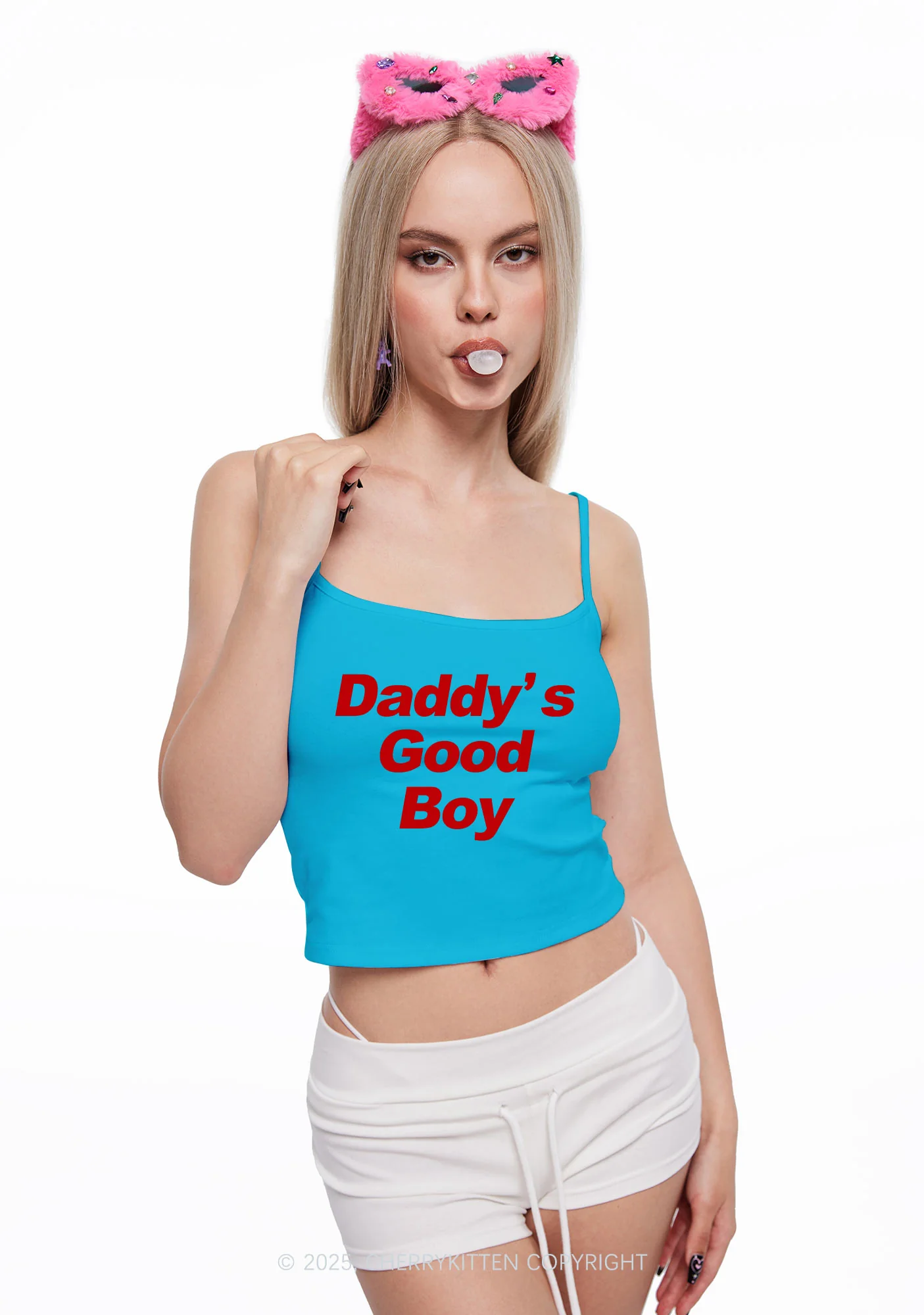 Daddys Good Boy Y2K Spaghetti Strap Cami Cherrykitten - Image 2