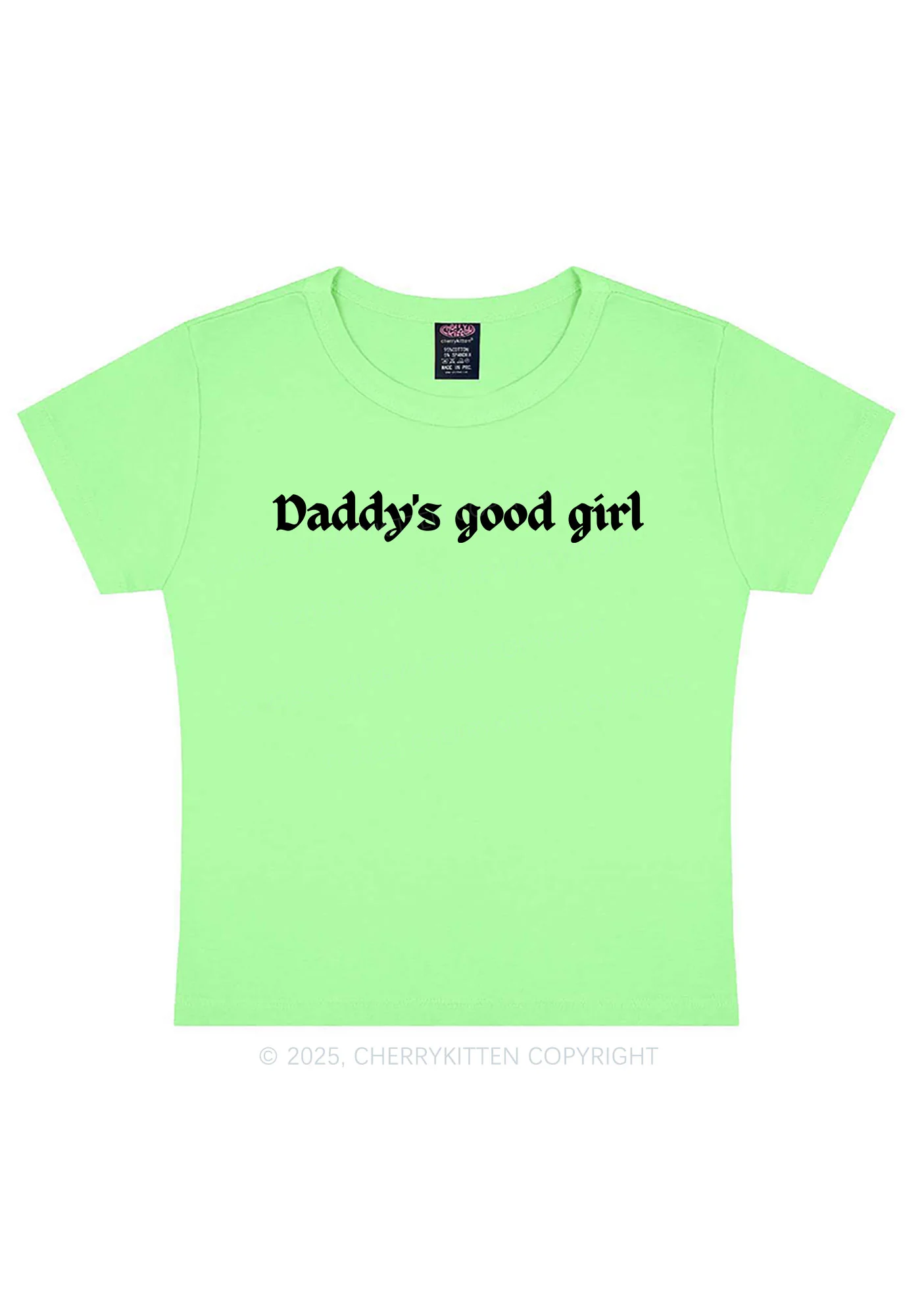 Daddys Good Girl Y2K Baby Tee Cherrykitten - Image 12