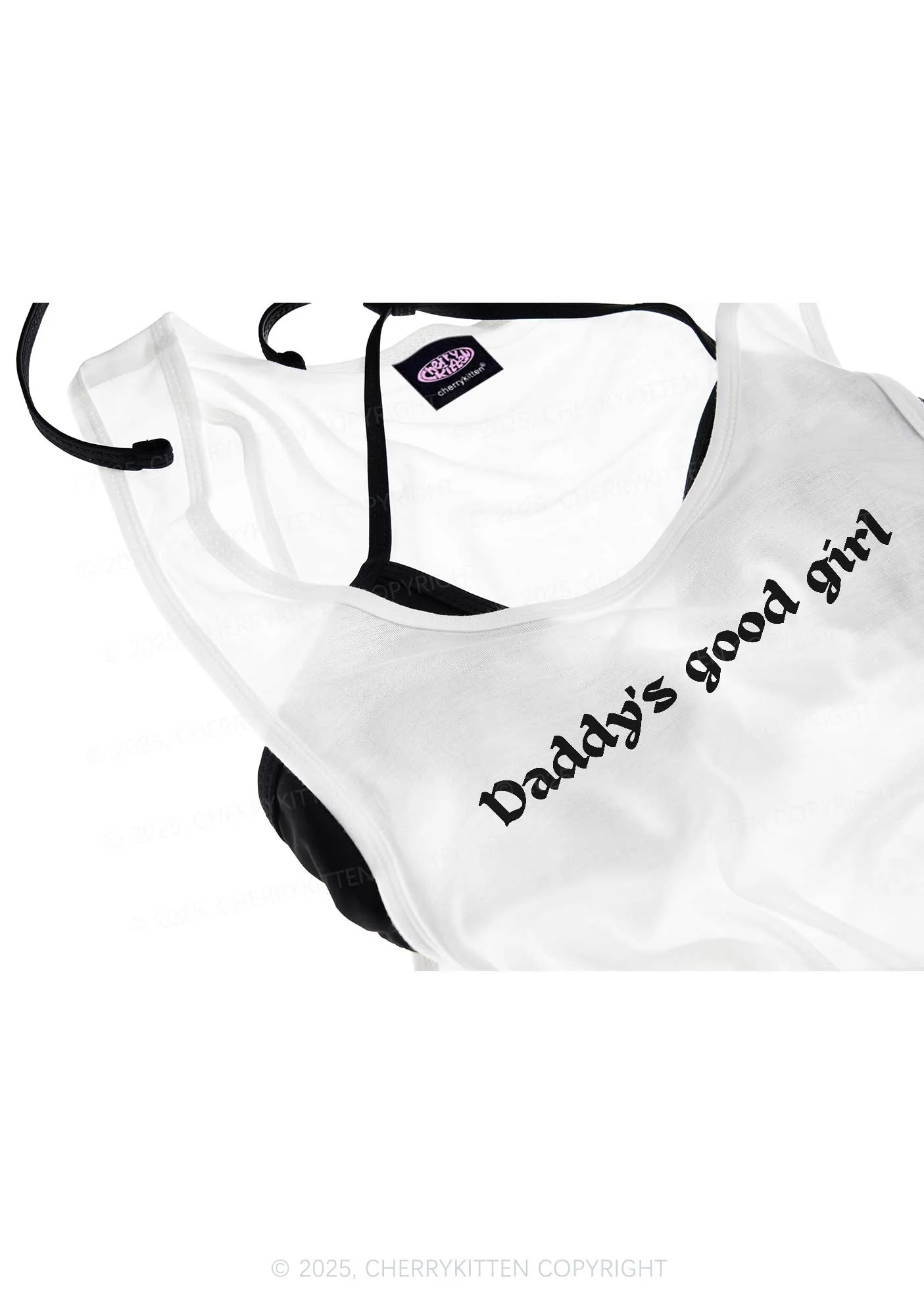 Daddys Good Girl Y2K Sheer Boyfriend Tank Cherrykitten - Image 4