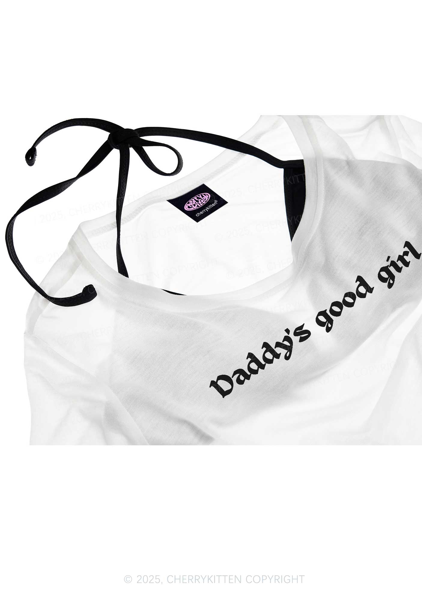 Daddys Good Girl Y2K Sheer Boyfriend Tee Cherrykitten - Image 4