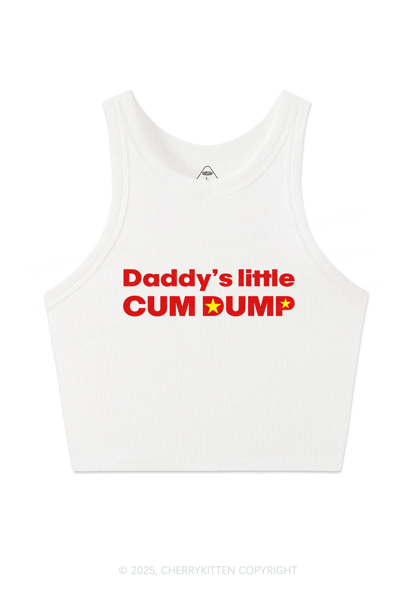 Daddys Little Cum Dump Y2K Crop Tank Top Cherrykitten - Image 4