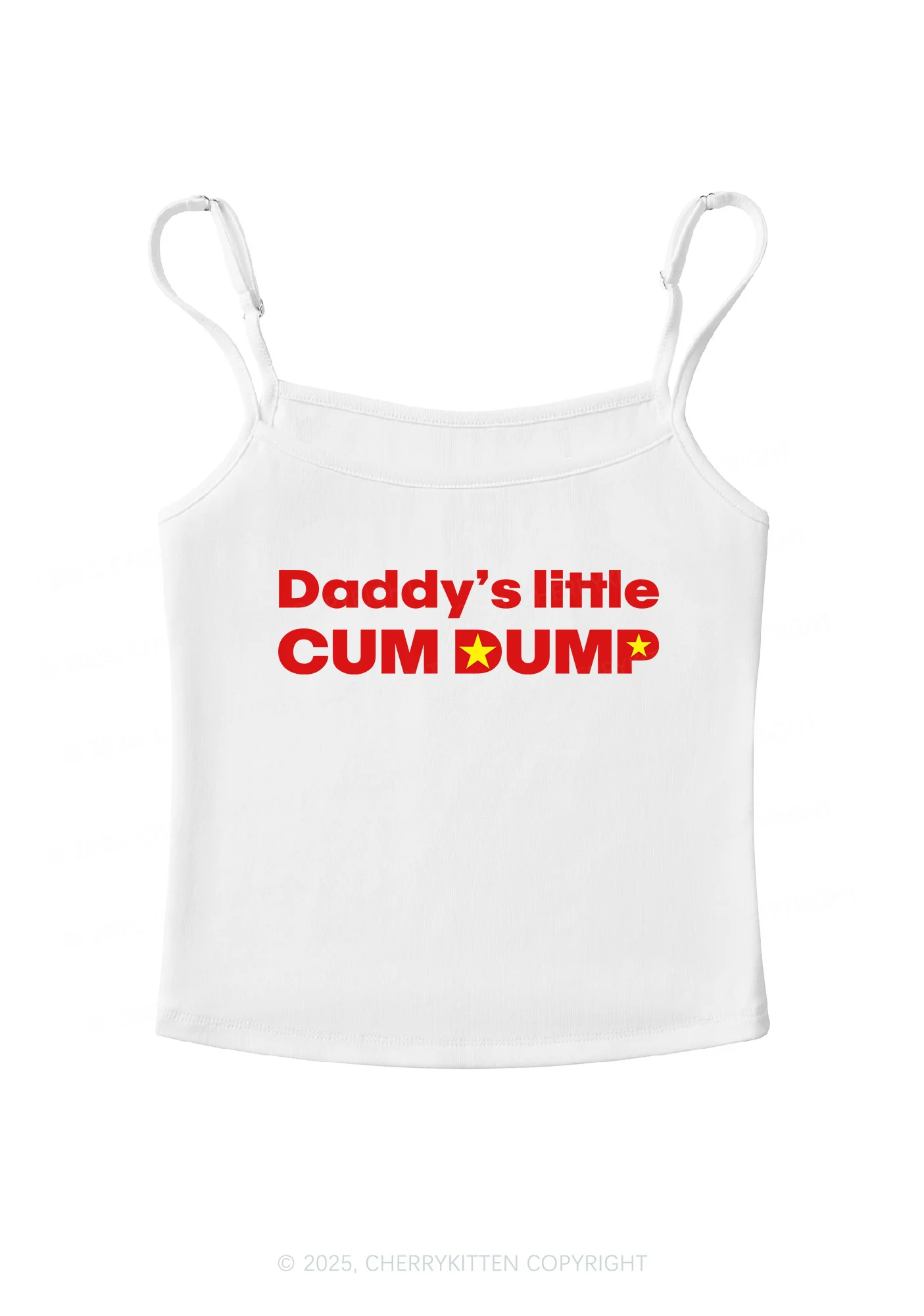 Daddys Little Cum Dump Y2K Spaghetti Strap Cami Cherrykitten - Image 3